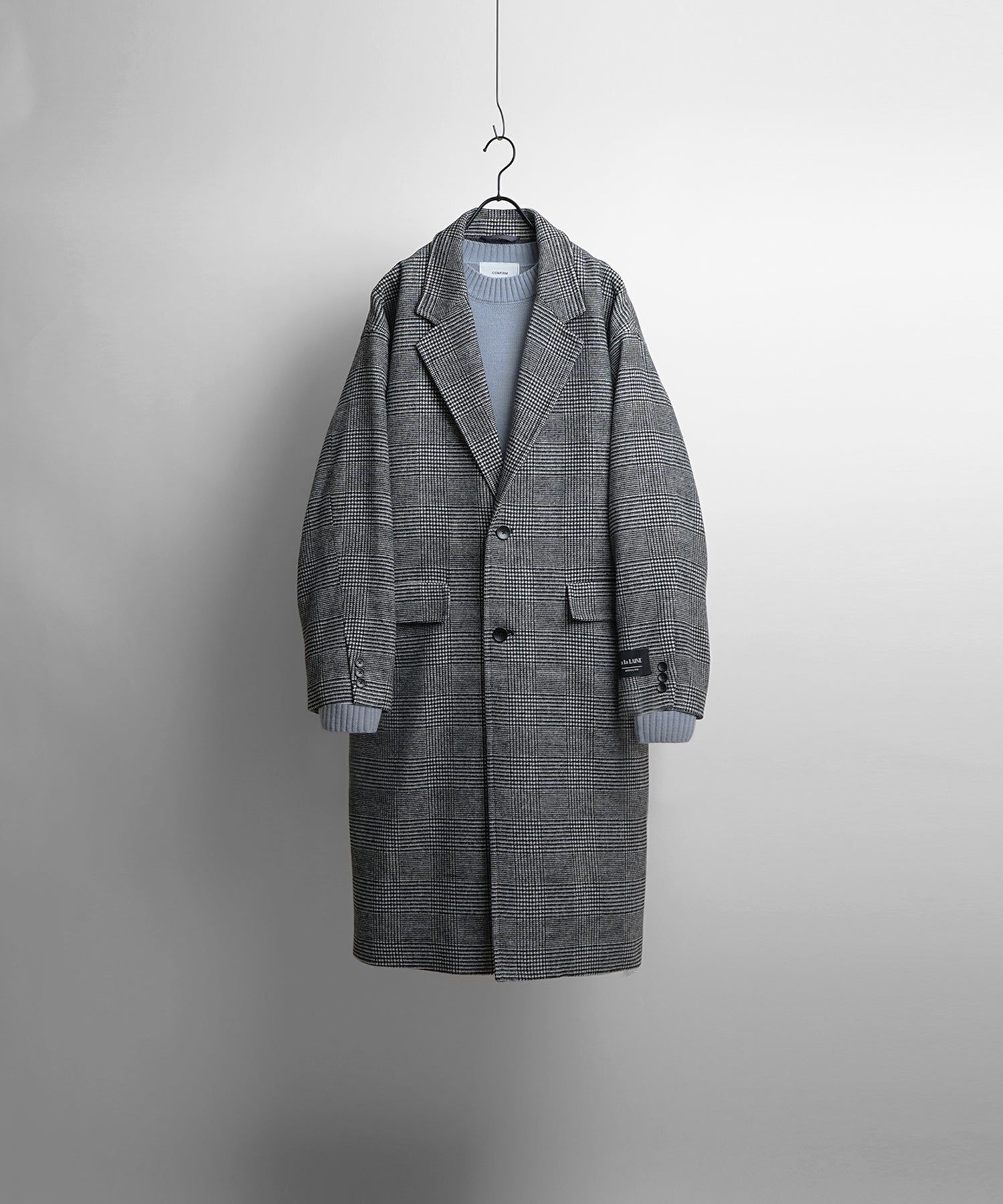 ルーズシルエット Plain / British check ベーシックチェスターコート