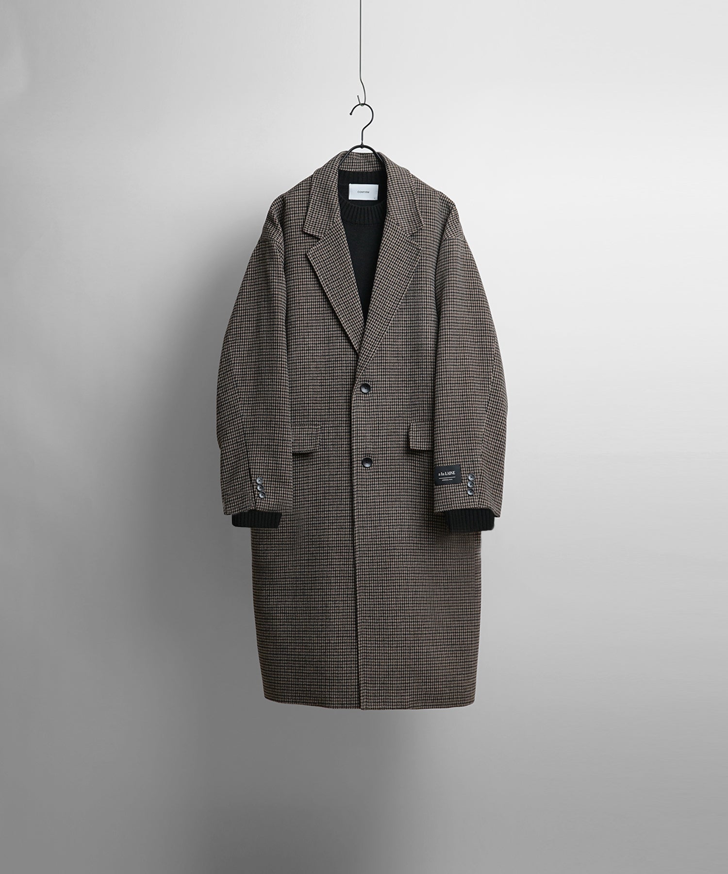 ルーズシルエット Plain / British check ベーシックチェスターコート