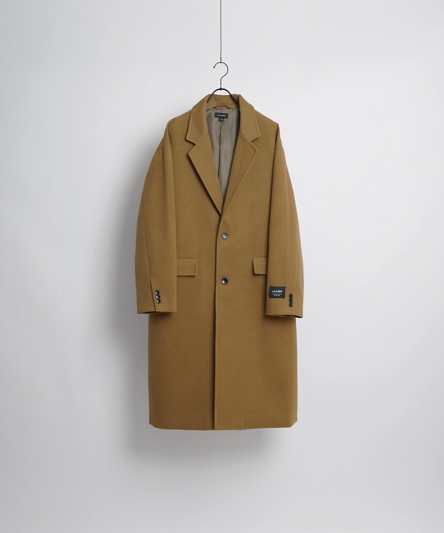 ルーズシルエット Plain / British check ベーシックチェスターコート