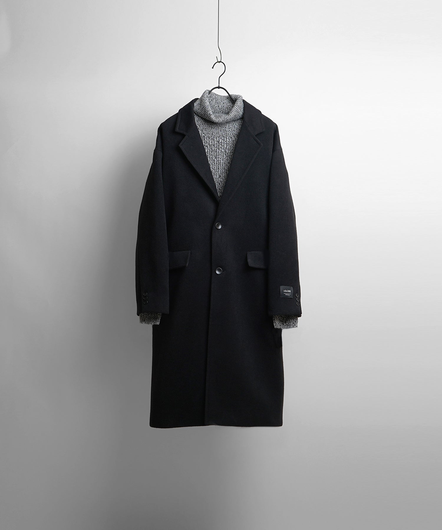 ルーズシルエット Plain / British check ベーシックチェスターコート
