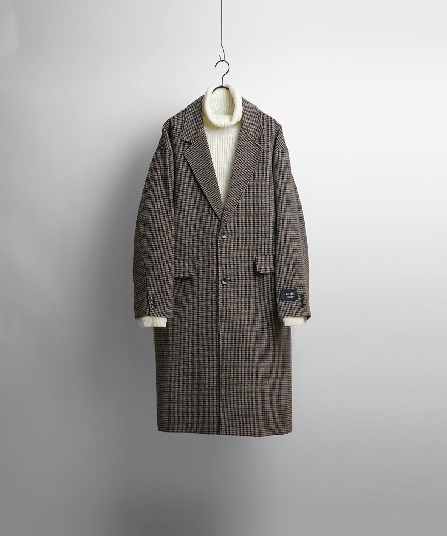 ルーズシルエット Plain / British check ベーシックチェスターコート