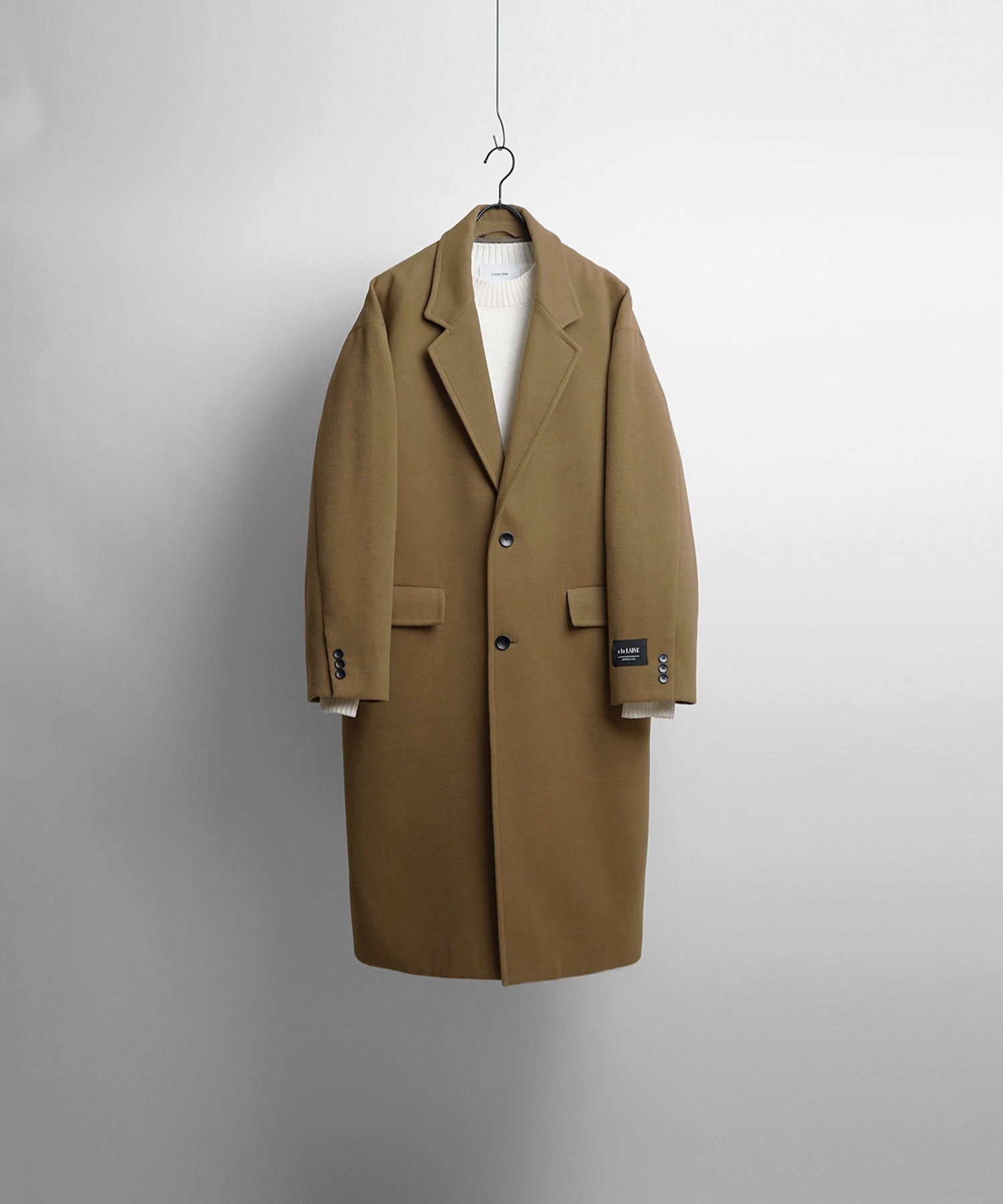 ルーズシルエット Plain / British check ベーシックチェスターコート