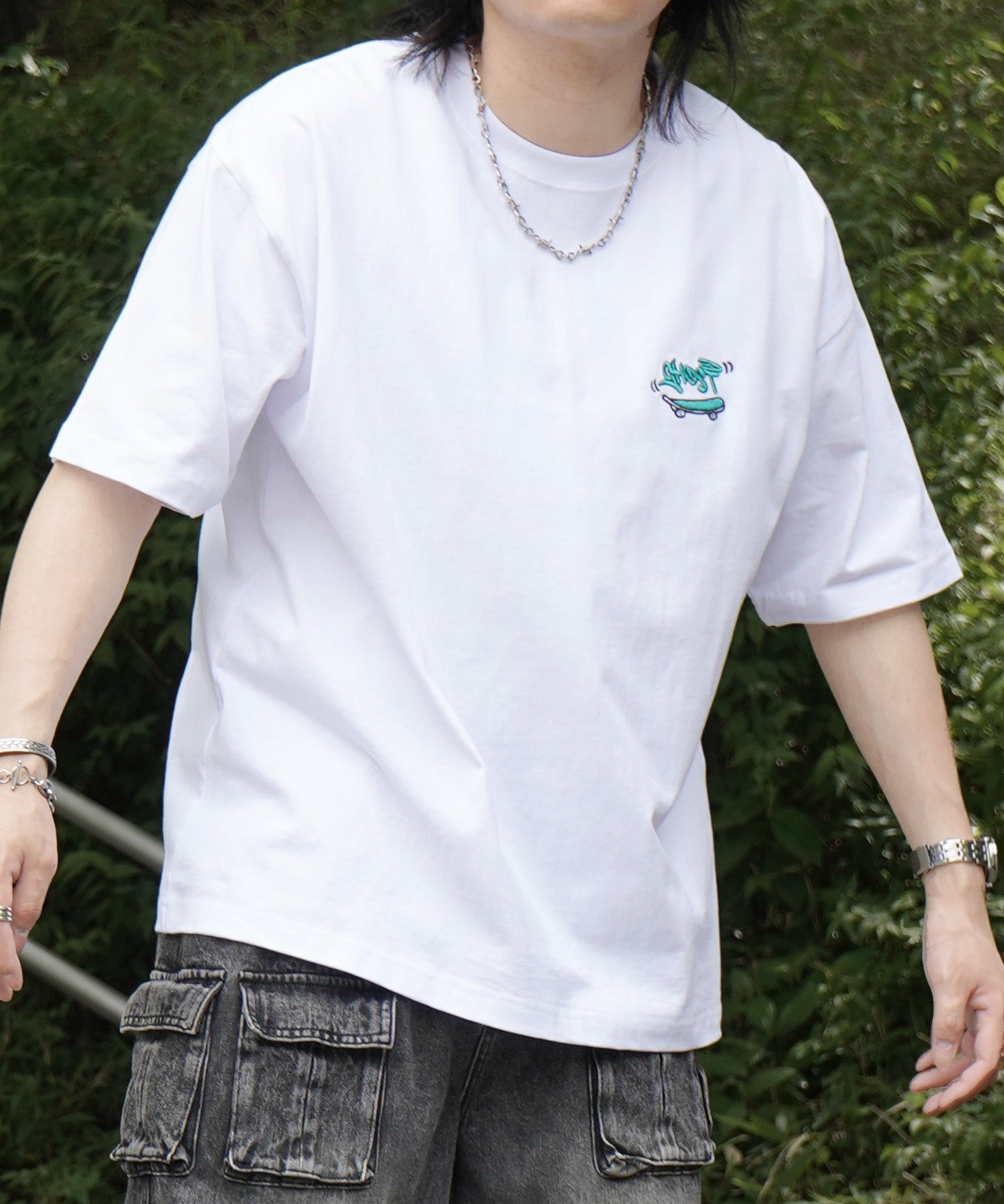 25SS ゴースト 発泡バックプリント ビッグシルエット半袖Tシャツ