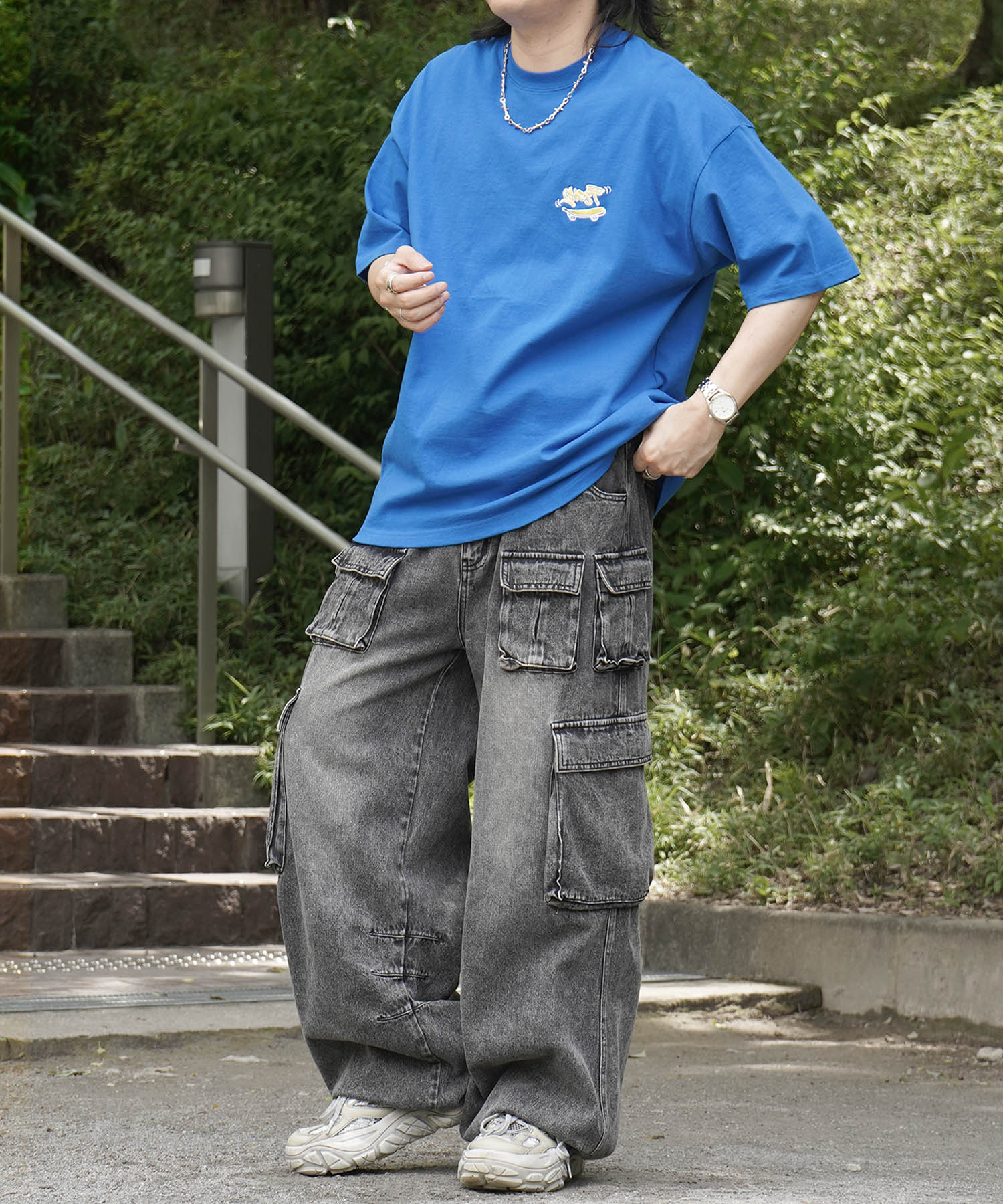 25SS ゴースト 発泡バックプリント ビッグシルエット半袖Tシャツ