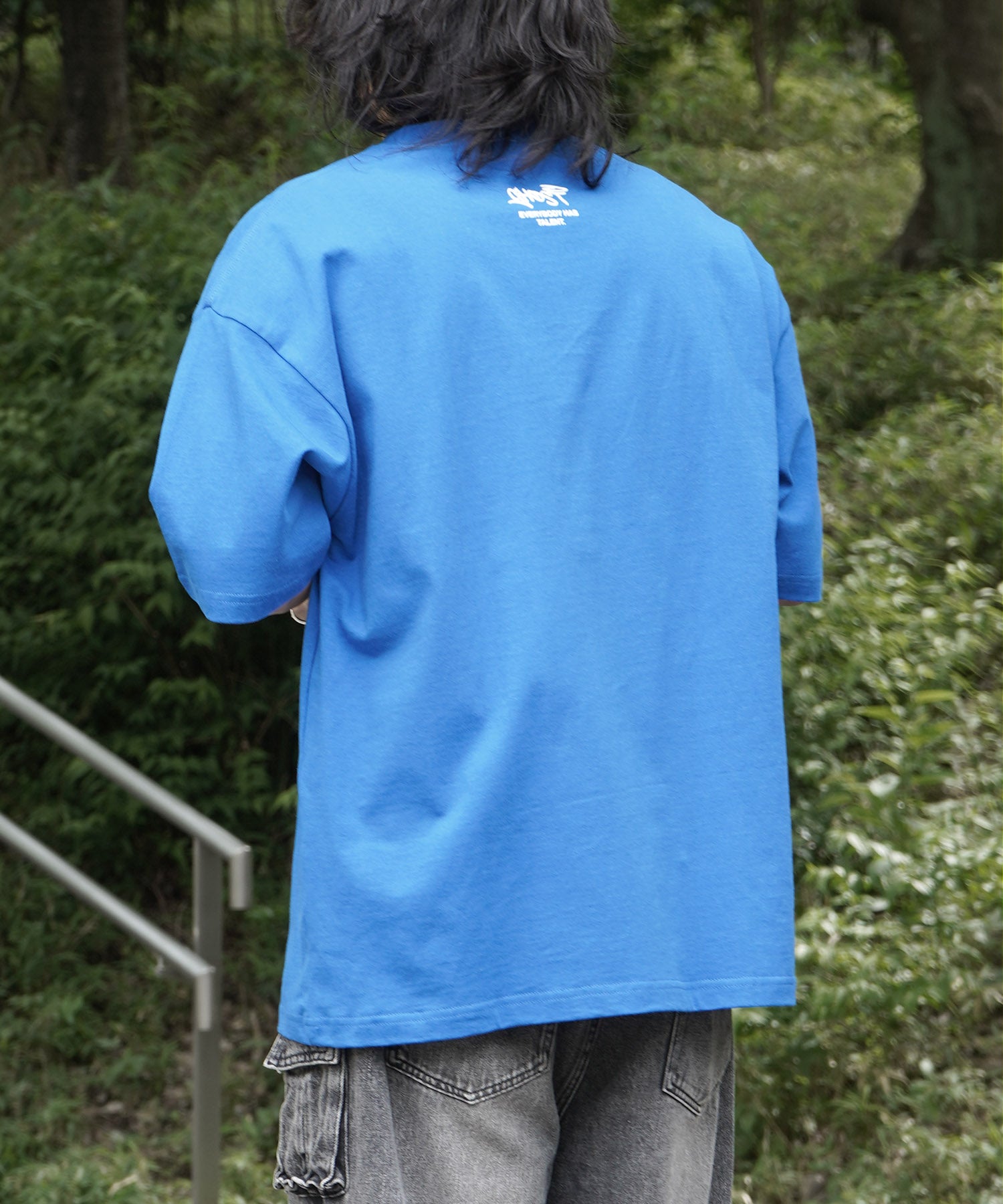 25SS ゴーストワンポイント刺繍 ボックスシルエット 半袖Tシャツ