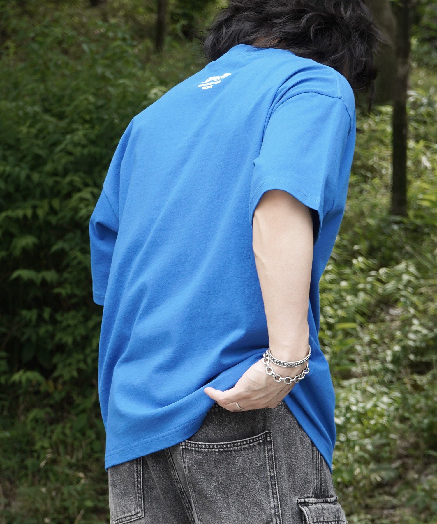 25SS ゴーストワンポイント刺繍 ボックスシルエット 半袖Tシャツ