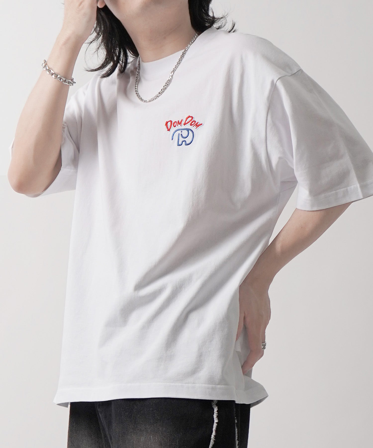 25SS 【DOMDOM / ドムドムハンバーガー】 ビッグシルエット バックプリント半袖Tシャツ