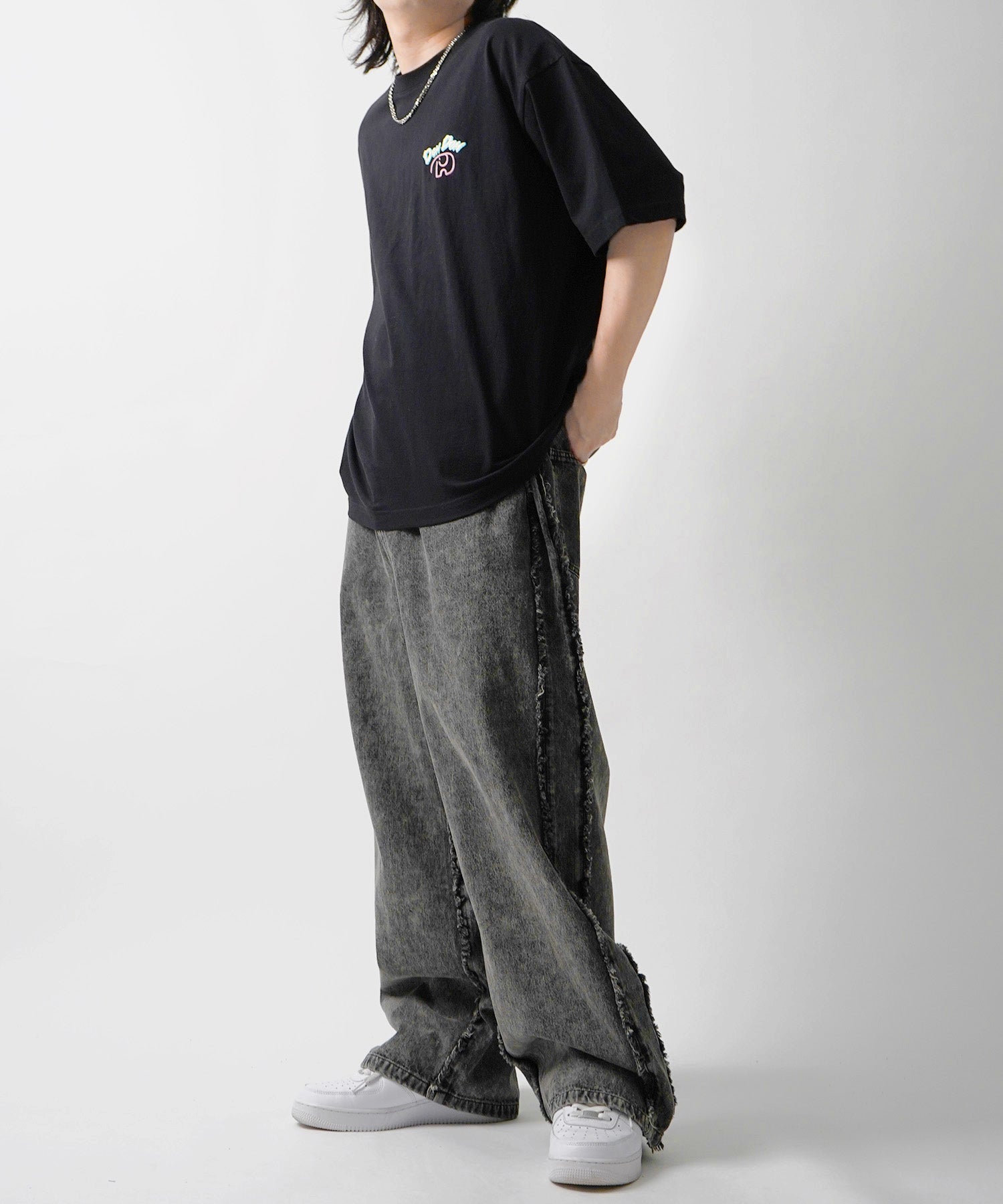 25SS 【DOMDOM / ドムドムハンバーガー】 ビッグシルエット バックプリント半袖Tシャツ