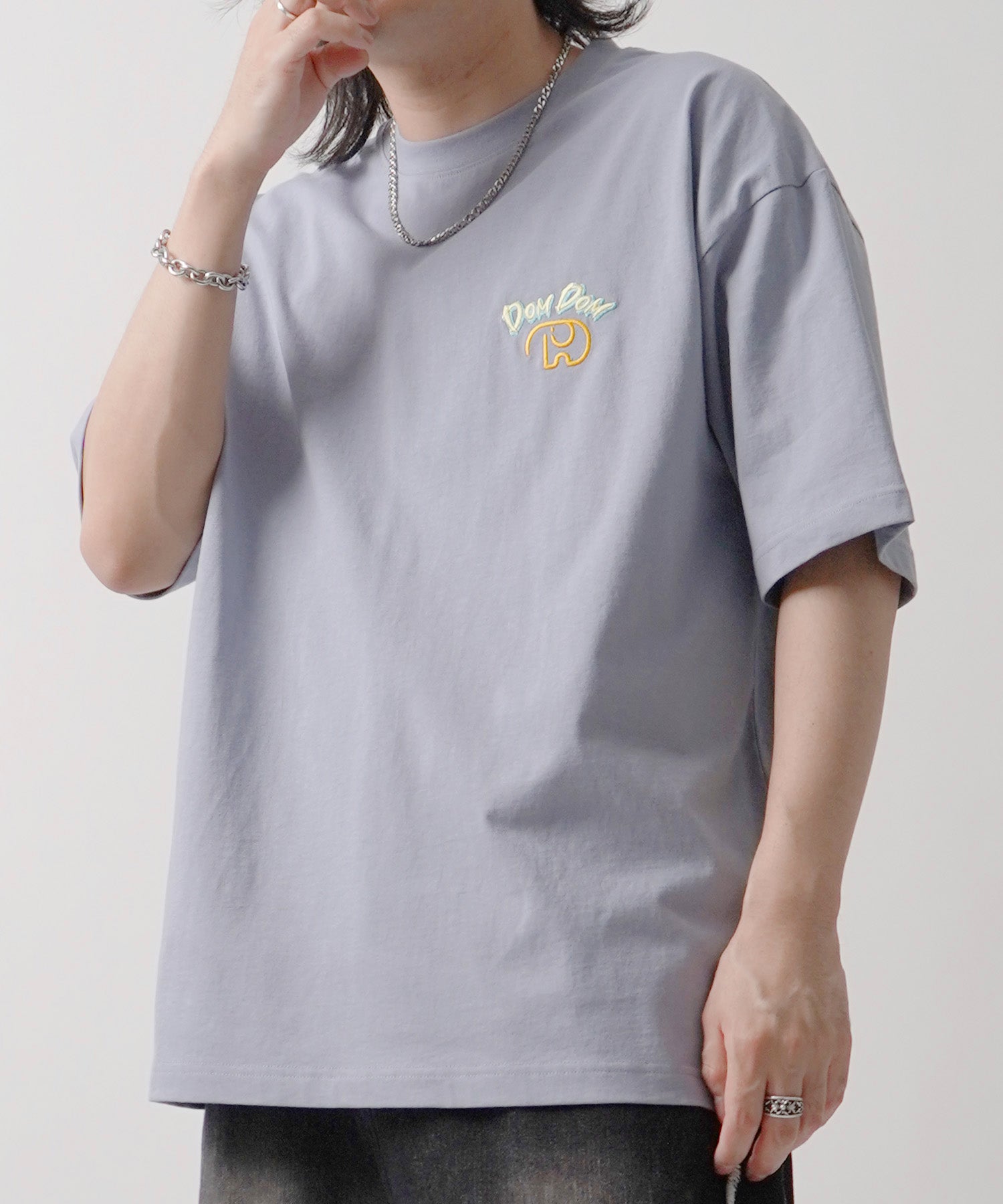25SS 【DOMDOM / ドムドムハンバーガー】 ビッグシルエット バックプリント半袖Tシャツ