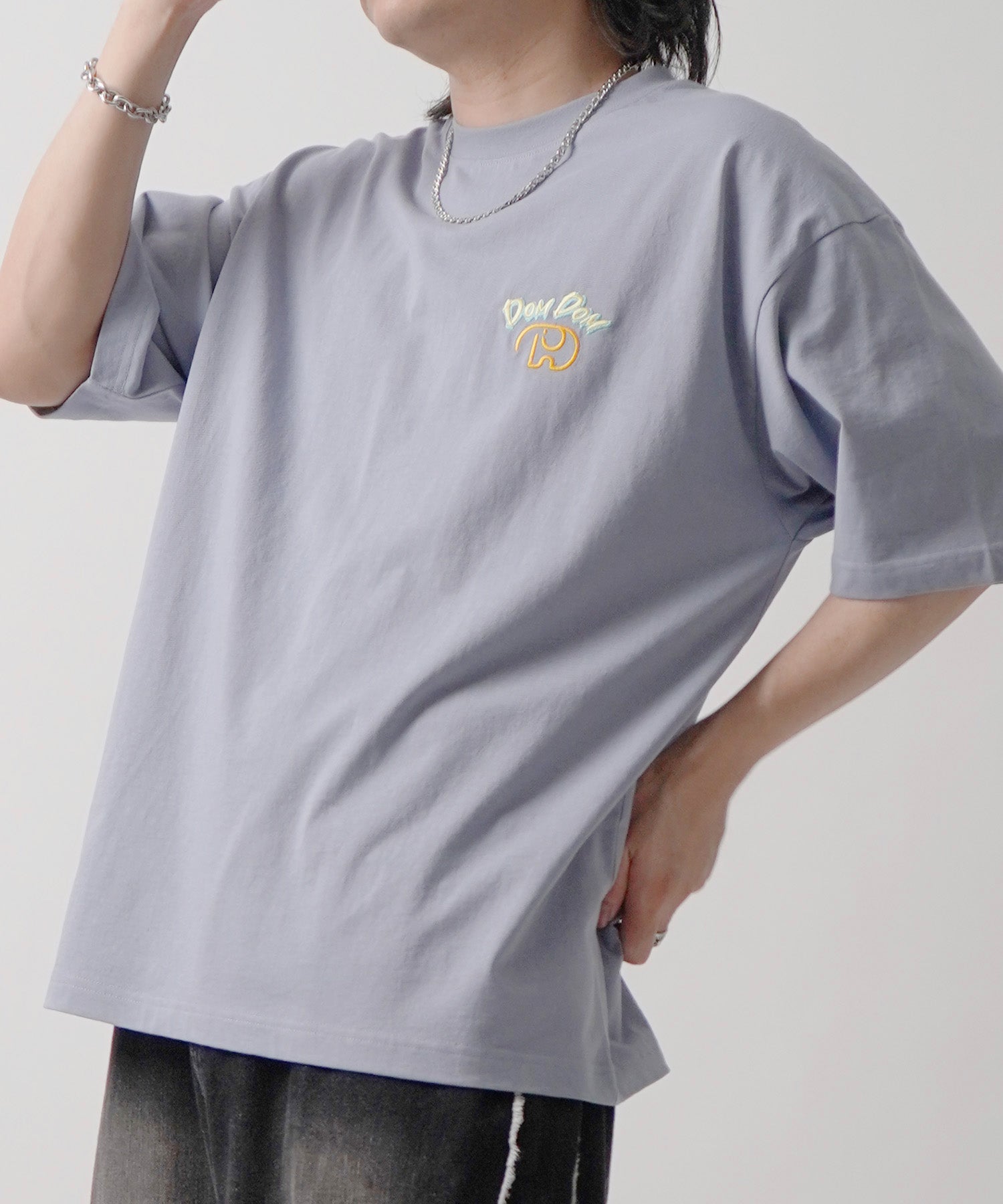 25SS 【DOMDOM / ドムドムハンバーガー】 ビッグシルエット バックプリント半袖Tシャツ