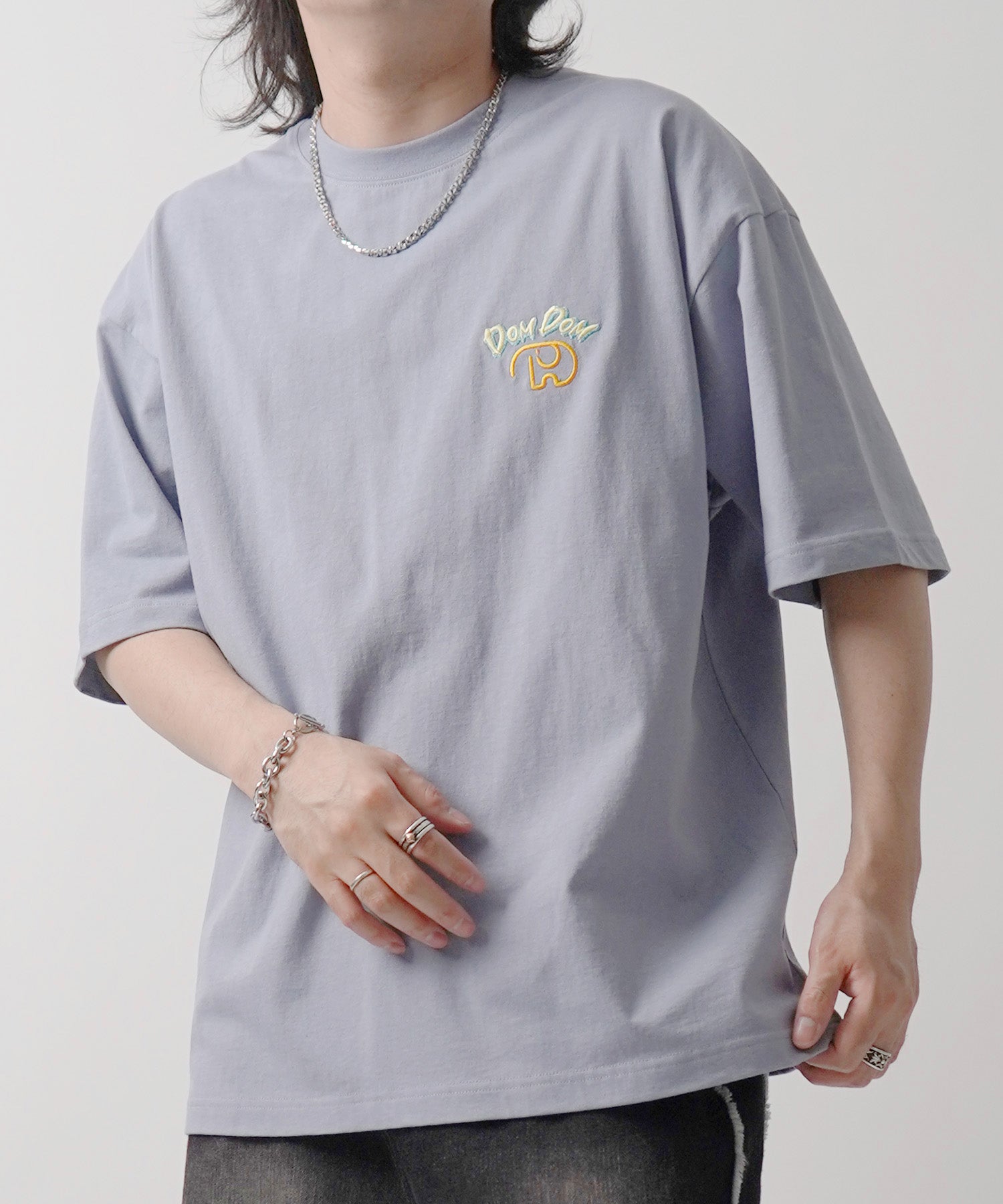 25SS 【DOMDOM / ドムドムハンバーガー】 ビッグシルエット バックプリント半袖Tシャツ