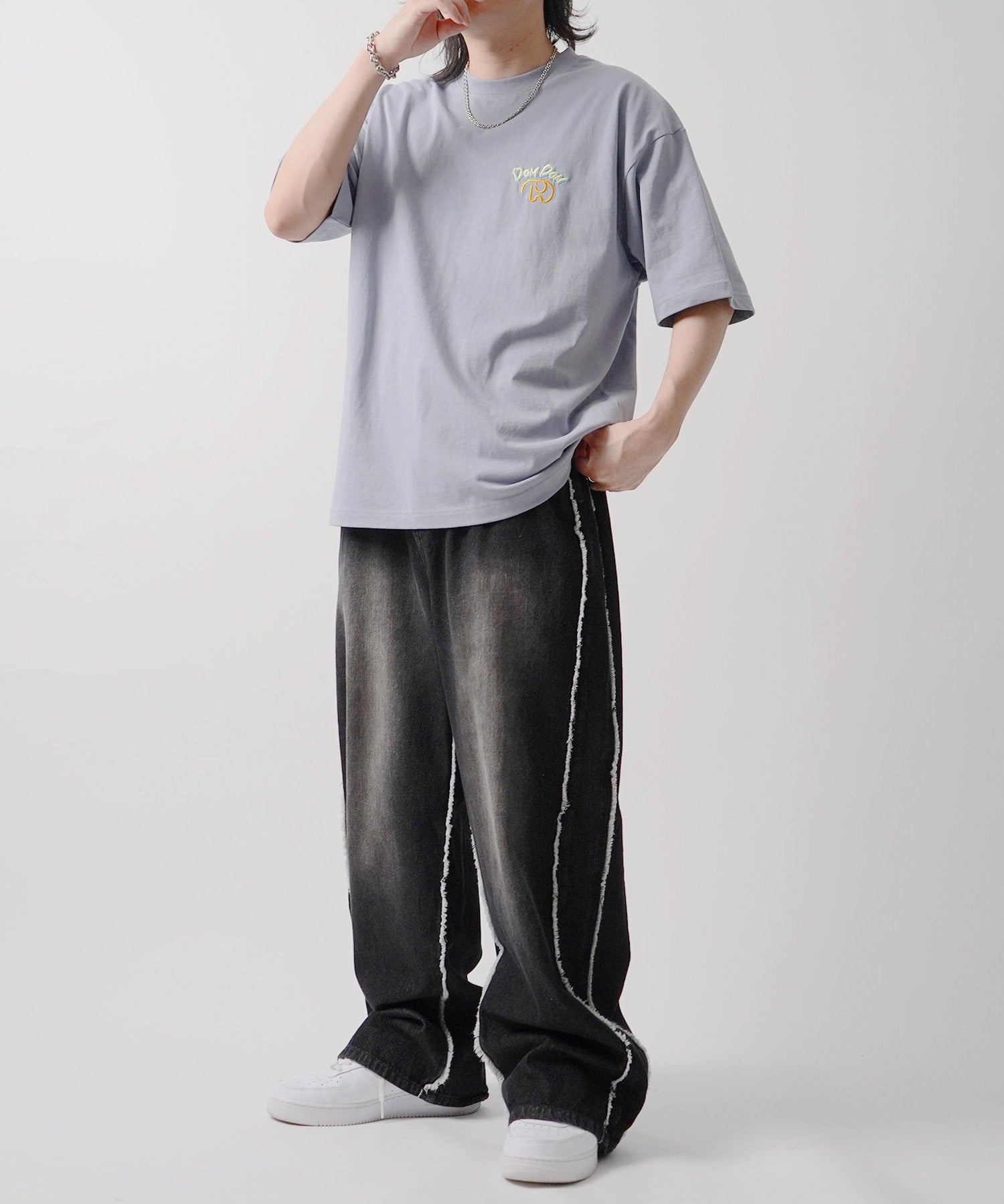 25SS 【DOMDOM / ドムドムハンバーガー】 ビッグシルエット バックプリント半袖Tシャツ