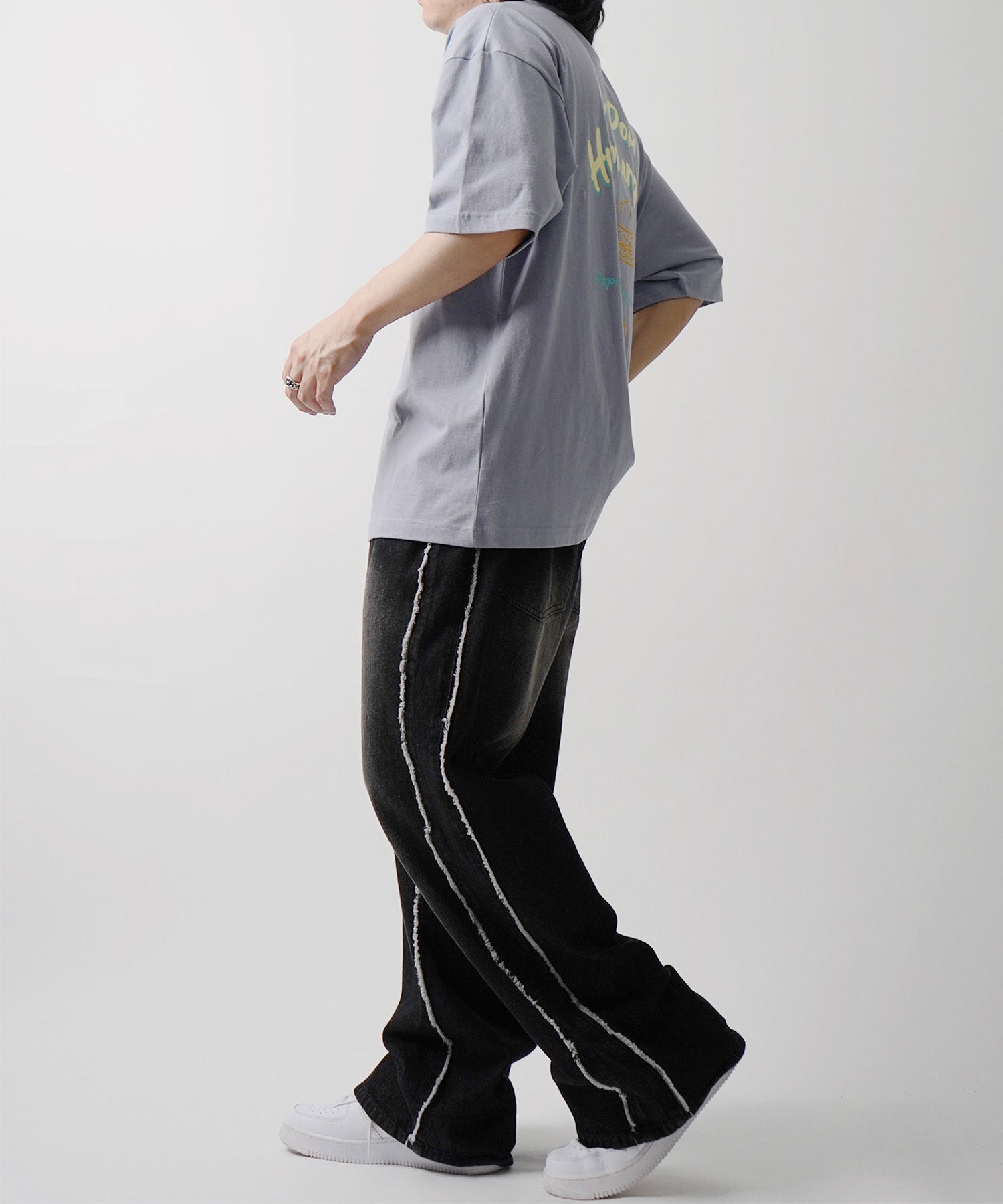 25SS 【DOMDOM / ドムドムハンバーガー】 ビッグシルエット バックプリント半袖Tシャツ