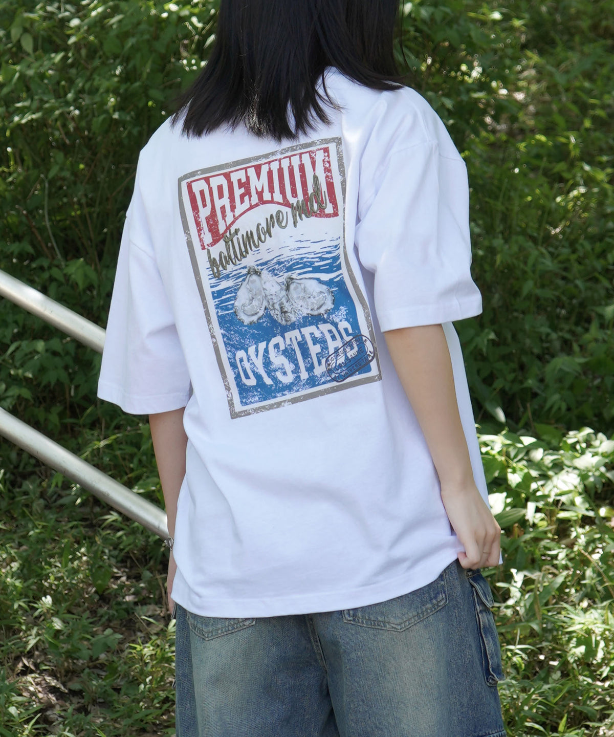 25SS ビッグシルエット 缶詰風イラストプリント 半袖Tシャツ