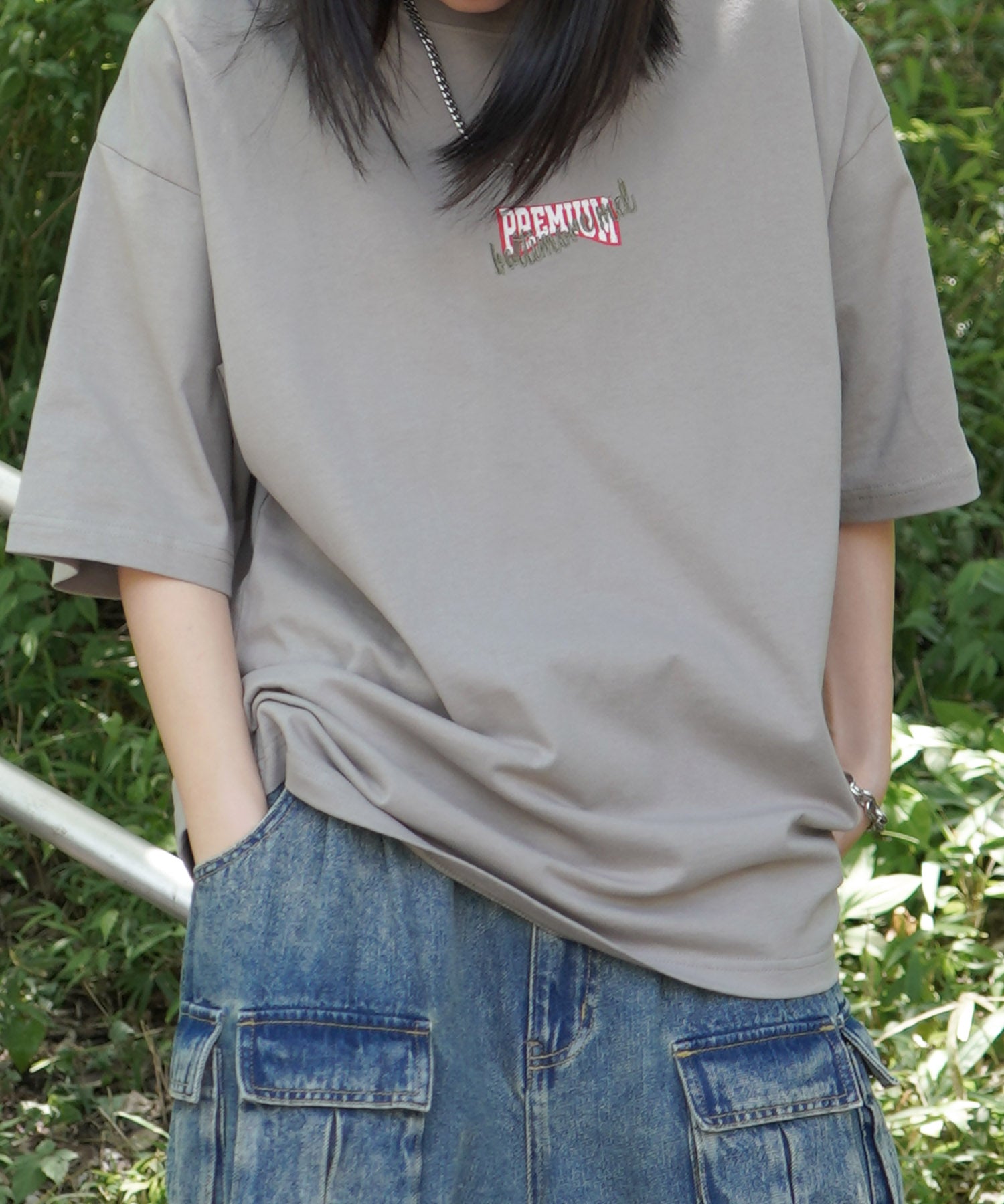 25SS ビッグシルエット 缶詰風イラストプリント 半袖Tシャツ