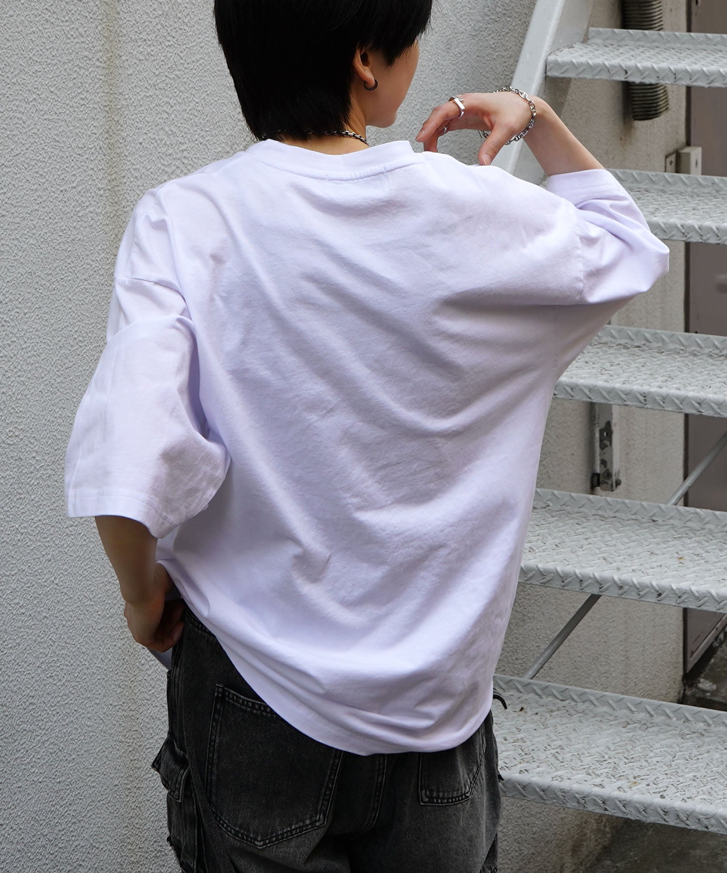 25SS イーグル ヴィンテージライク ピグメント加工 アメカジ風 レトロプリント ロックTシャツ