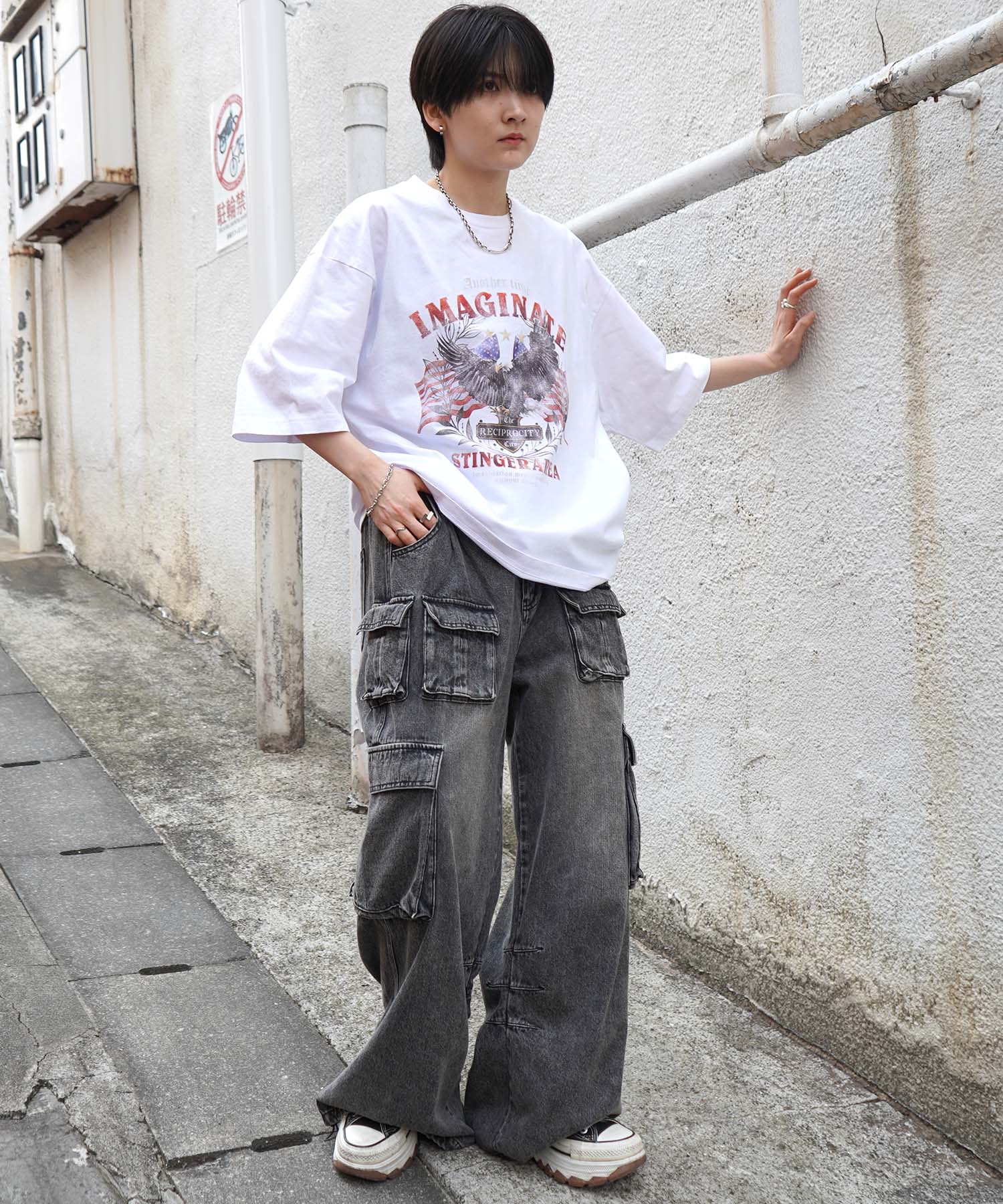 25SS アメリカン ヴィンテージライク ピグメント加工 アメカジ風 レトロプリント ロックTシャツ