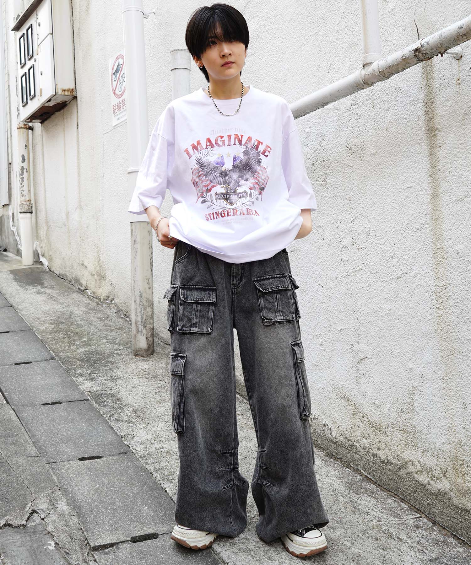 25SS アメリカン ヴィンテージライク ピグメント加工 アメカジ風 レトロプリント ロックTシャツ