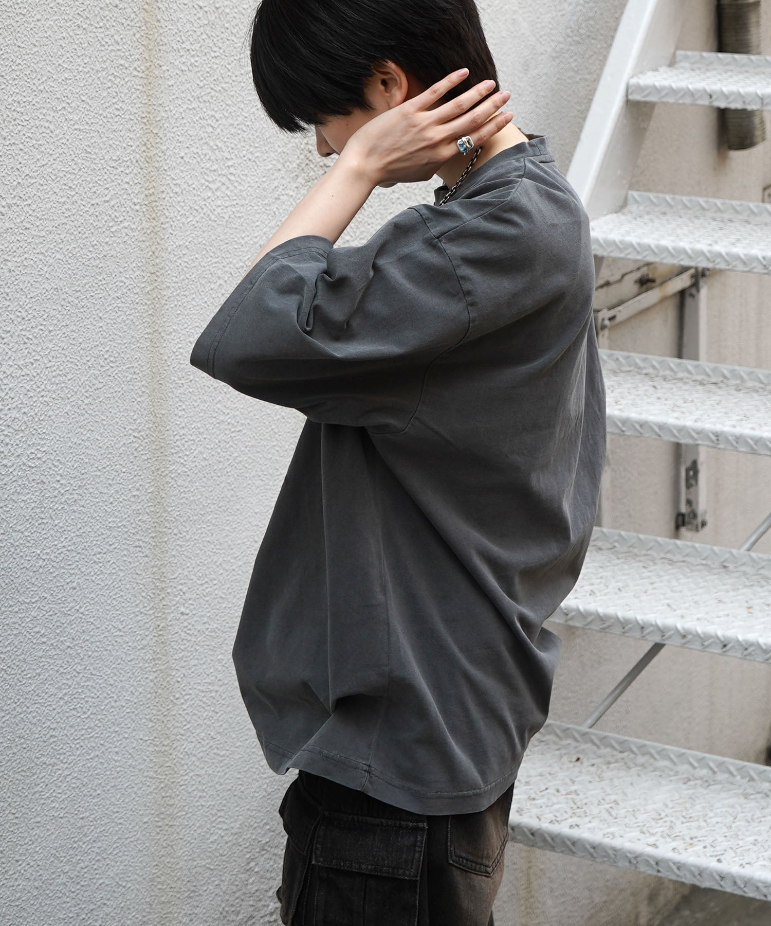 25SS アメリカン ヴィンテージライク ピグメント加工 アメカジ風 レトロプリント ロックTシャツ