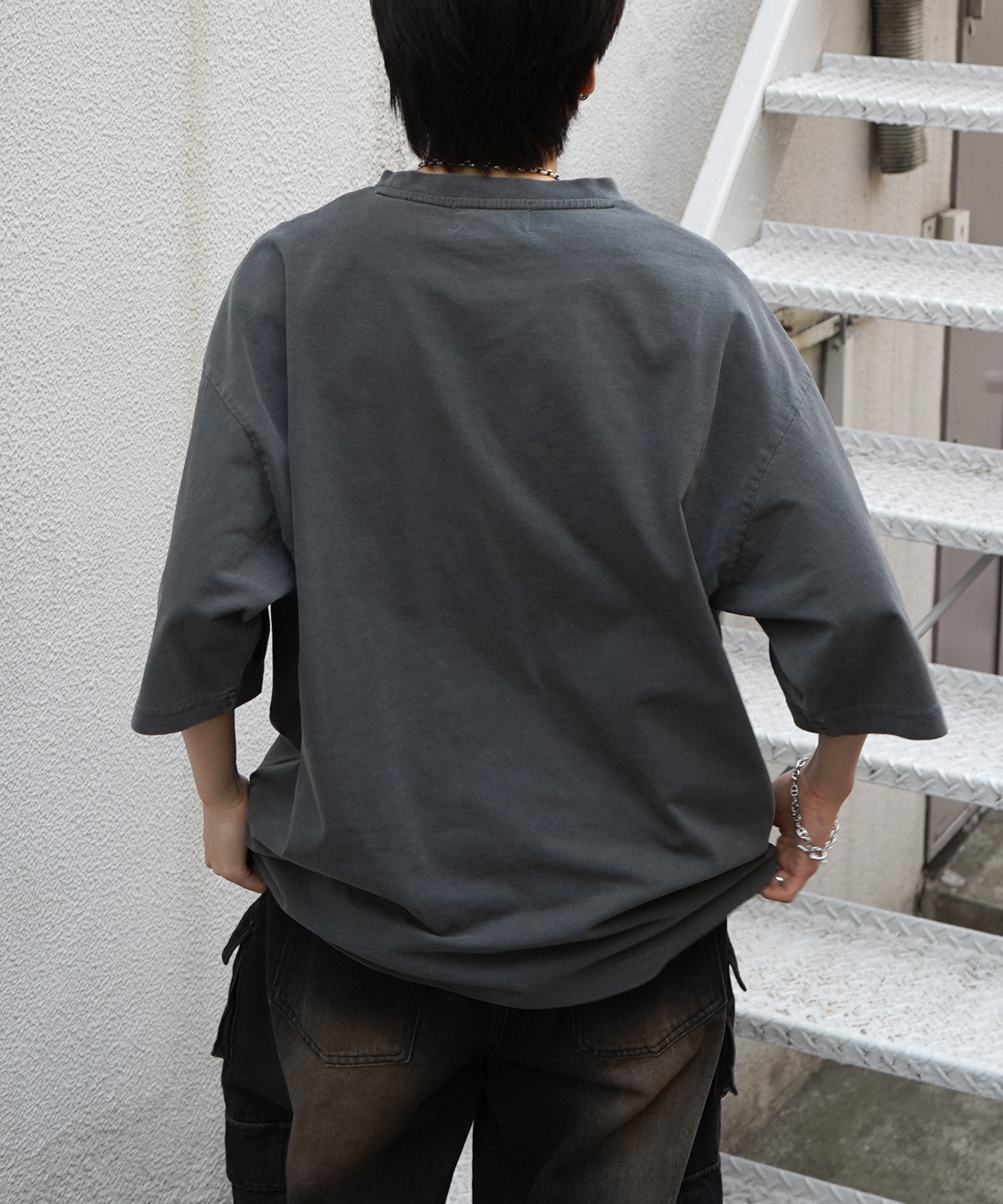 25SS アメリカン ヴィンテージライク ピグメント加工 アメカジ風 レトロプリント ロックTシャツ