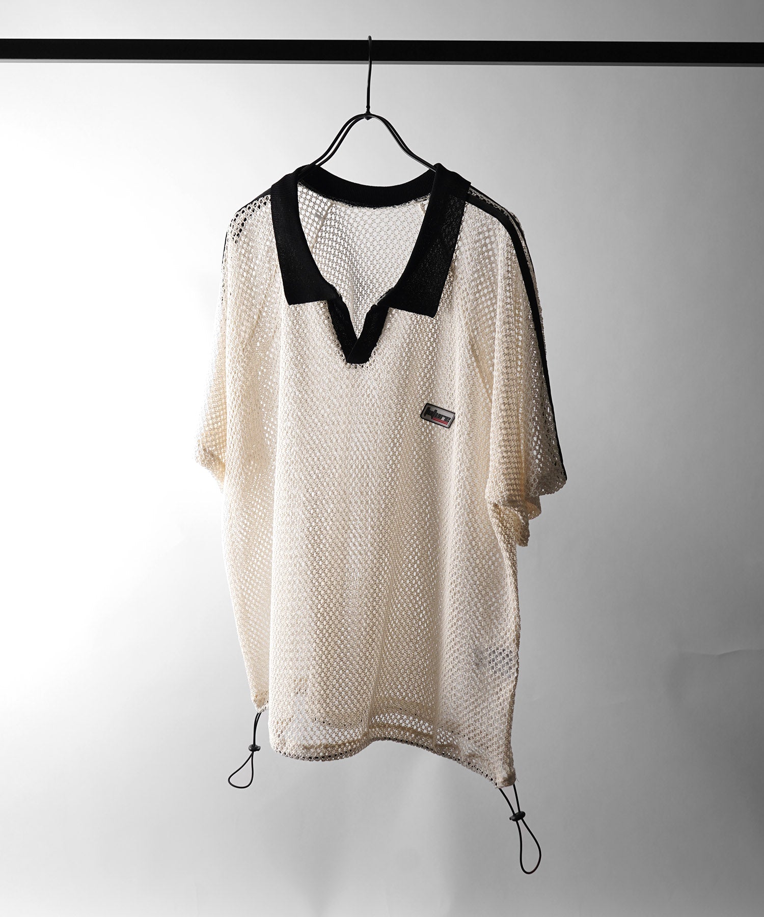 25SS ワンポイント サイドライン スポーツ メッシュ スキッパーニット