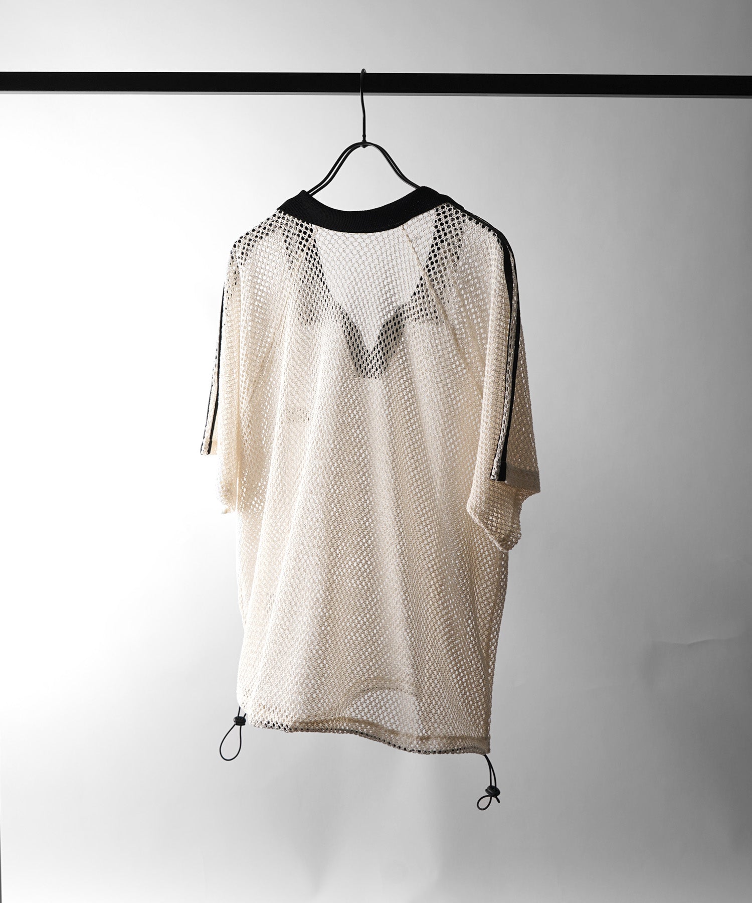 25SS ワンポイント サイドライン スポーツ メッシュ スキッパーニット