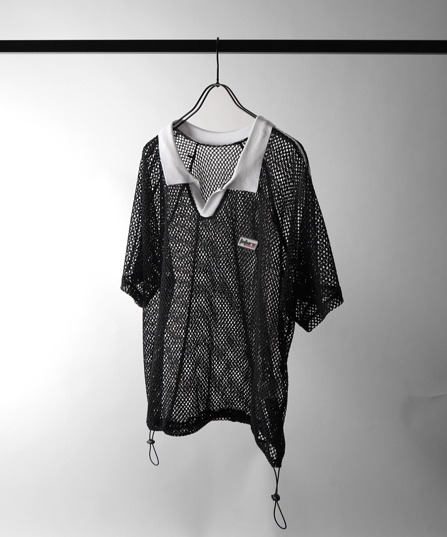 25SS ワンポイント サイドライン スポーツ メッシュ スキッパーニット