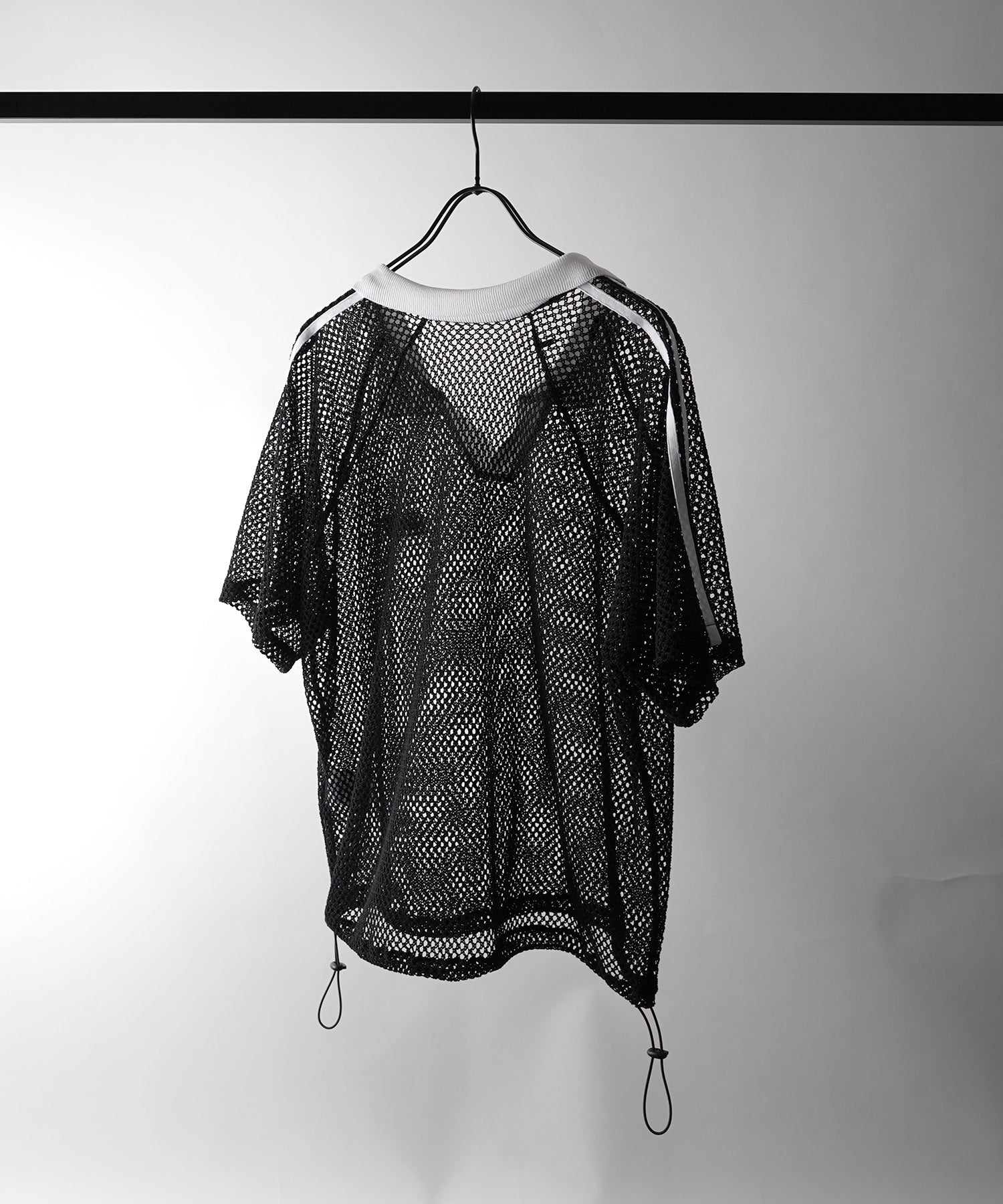 25SS ワンポイント サイドライン スポーツ メッシュ スキッパーニット