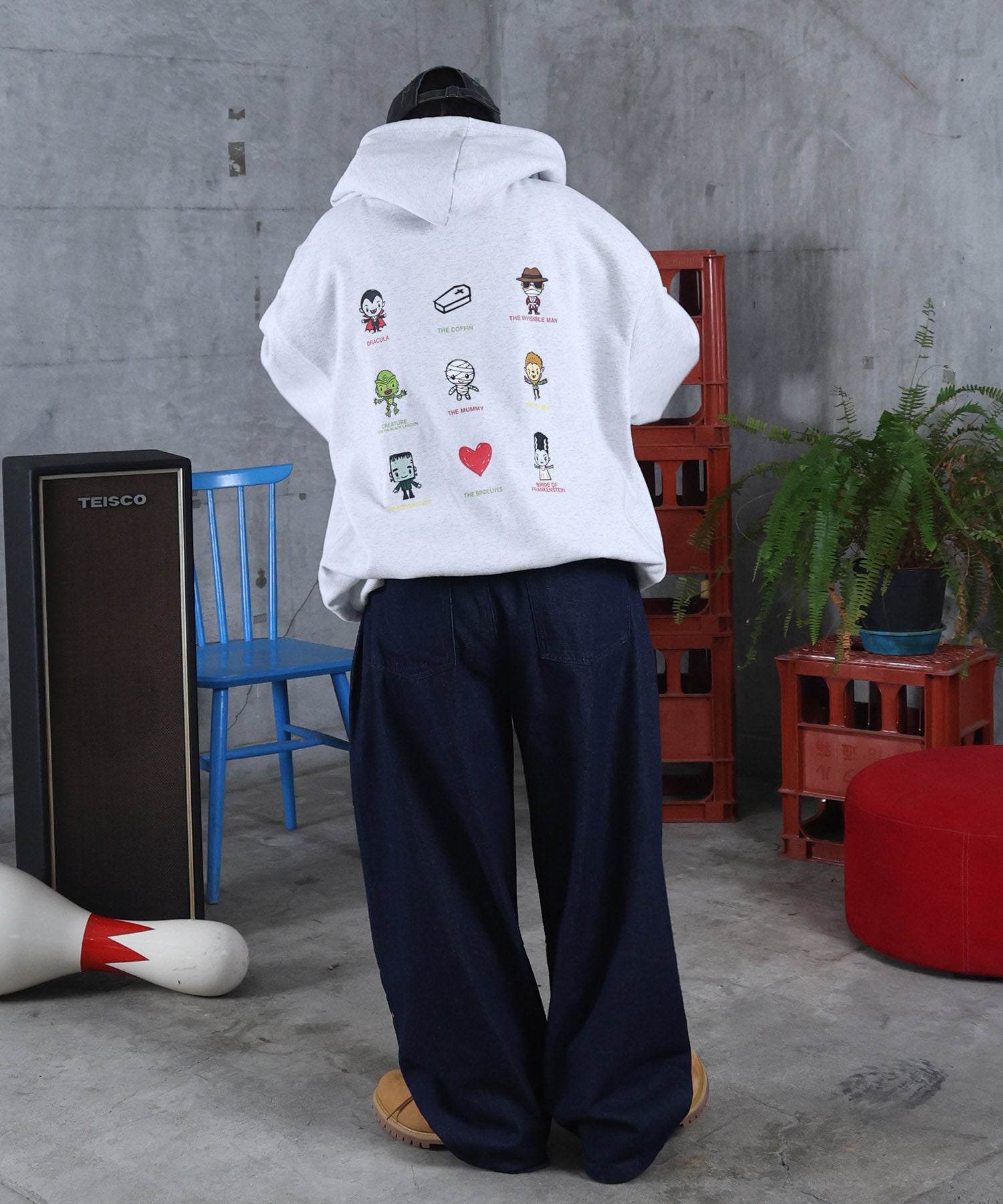 バレルレッグ リジット デニムパンツ