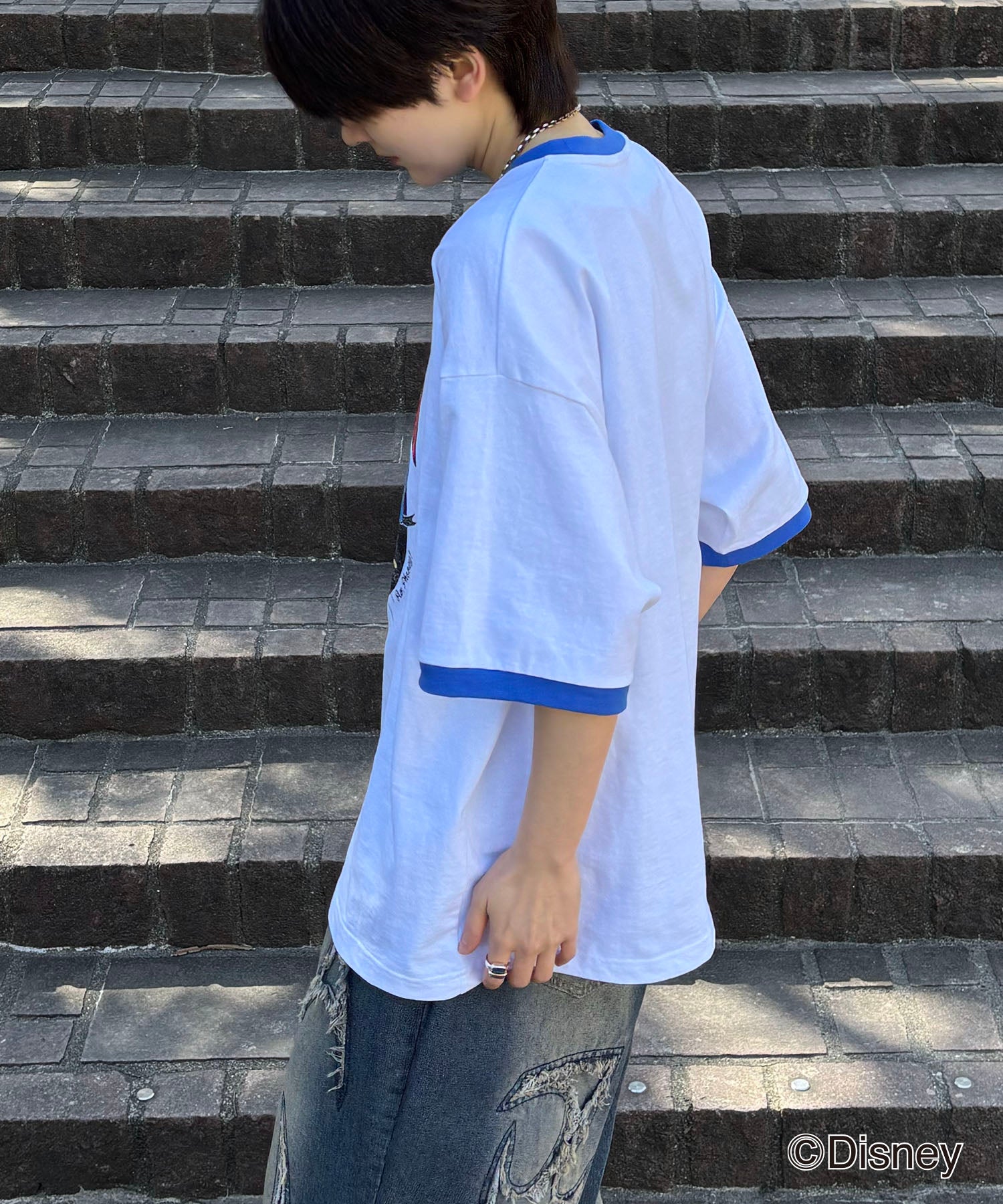 25SS Disney ヴィンテージライクプリント ドナルド リンガー半袖Tシャツ