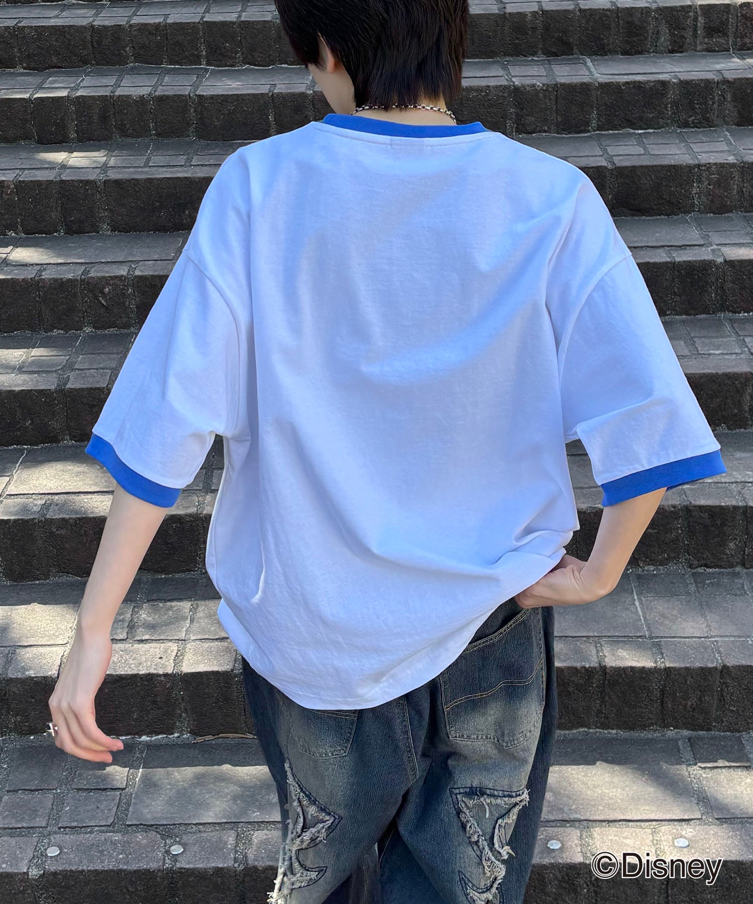 25SS Disney ヴィンテージライクプリント ドナルド リンガー半袖Tシャツ