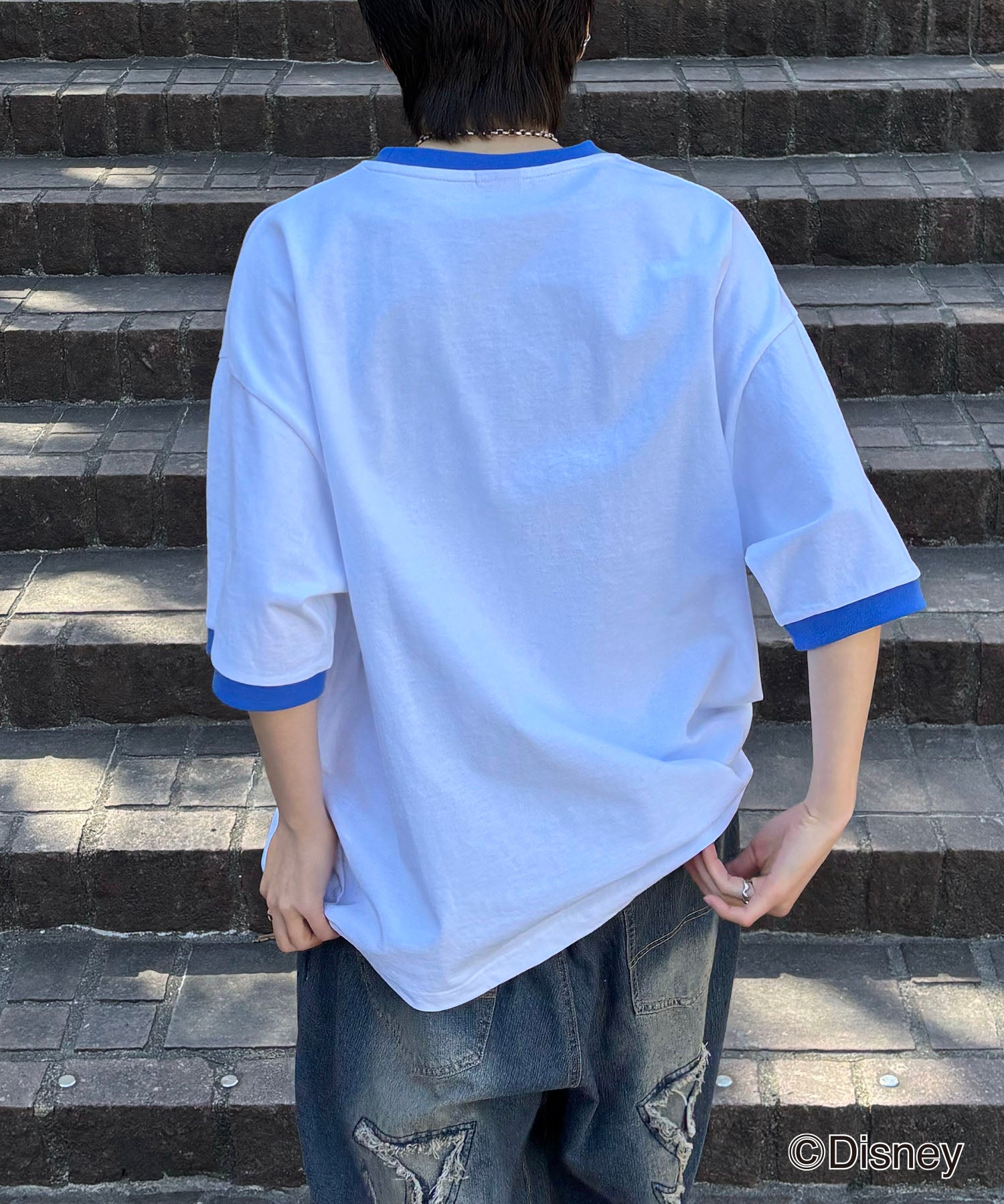 25SS Disney ヴィンテージライクプリント ドナルド リンガー半袖Tシャツ