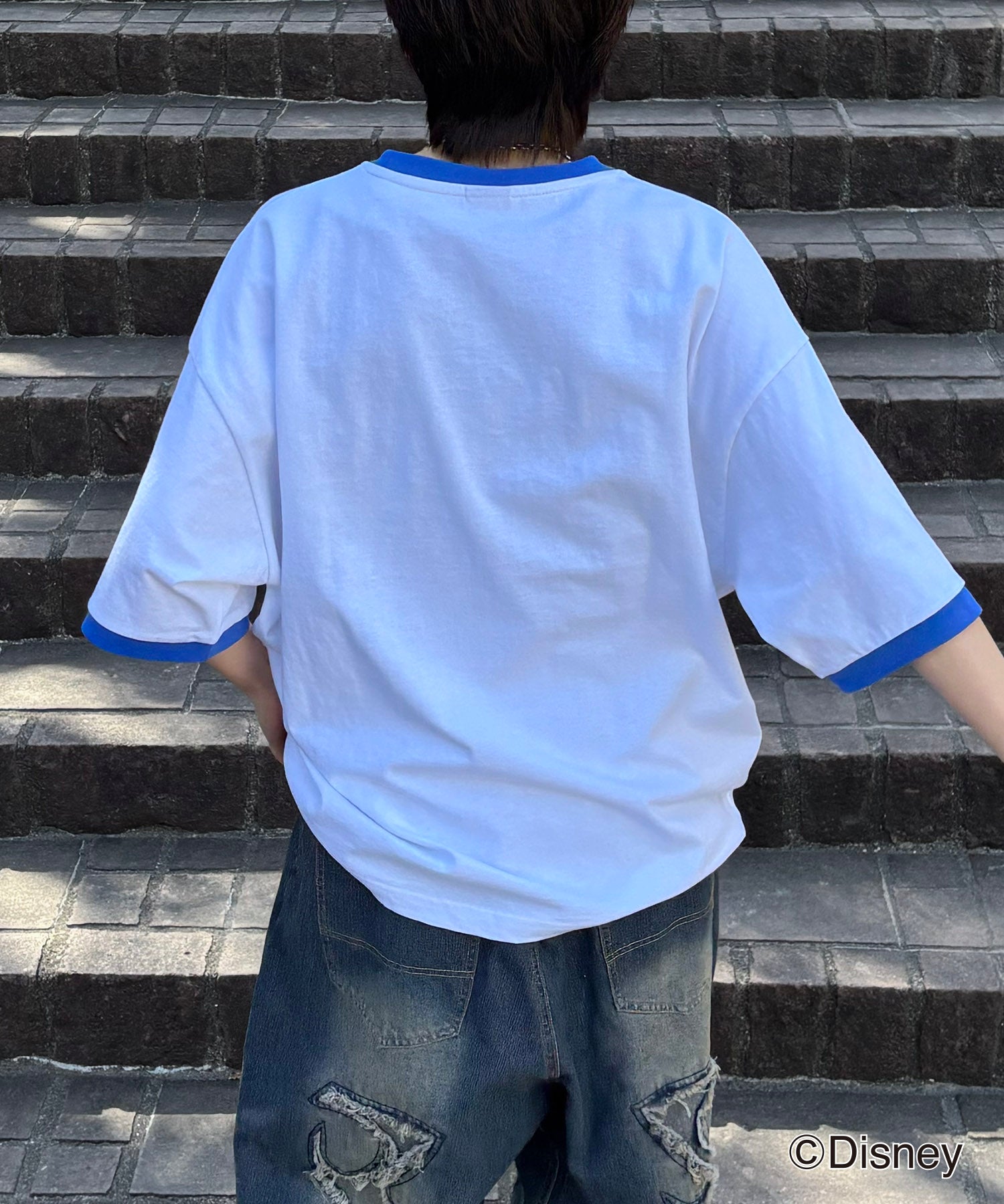 25SS Disney ヴィンテージライクプリント ドナルド リンガー半袖Tシャツ