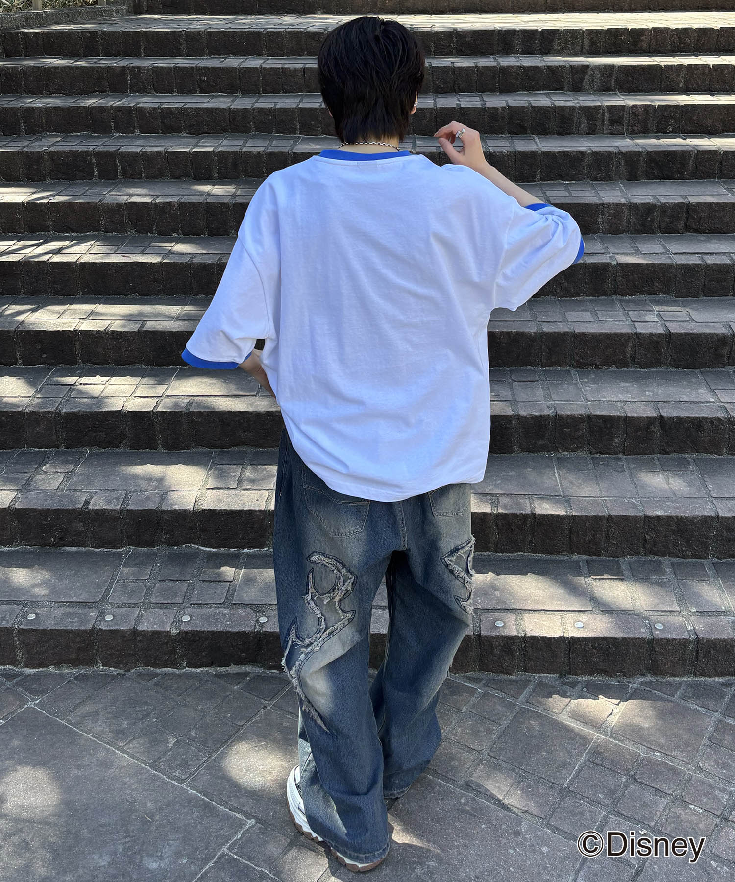 25SS Disney ヴィンテージライクプリント ドナルド リンガー半袖Tシャツ