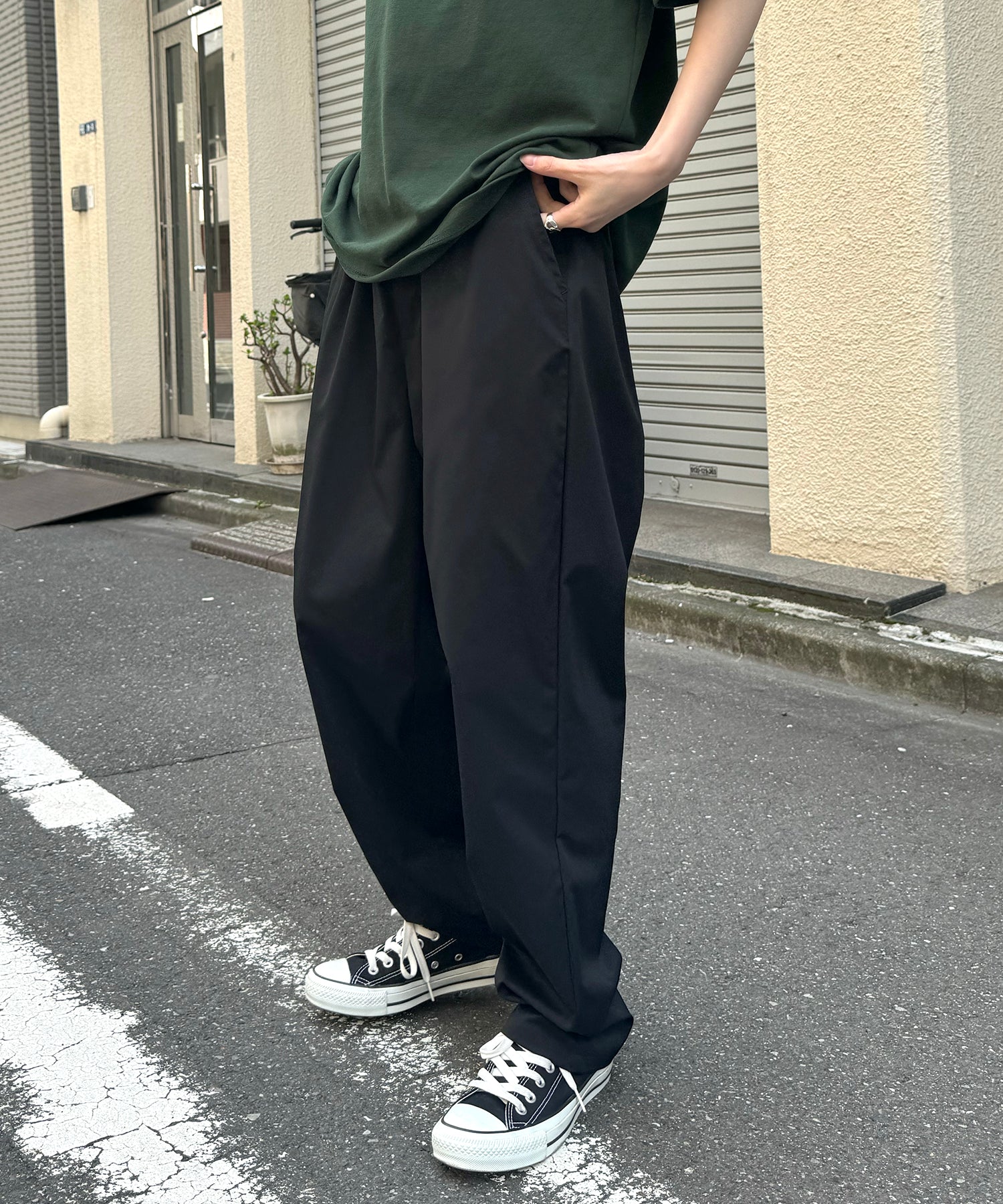 25SS ワイドテーパード リラックスイージー カラーシェフパンツ