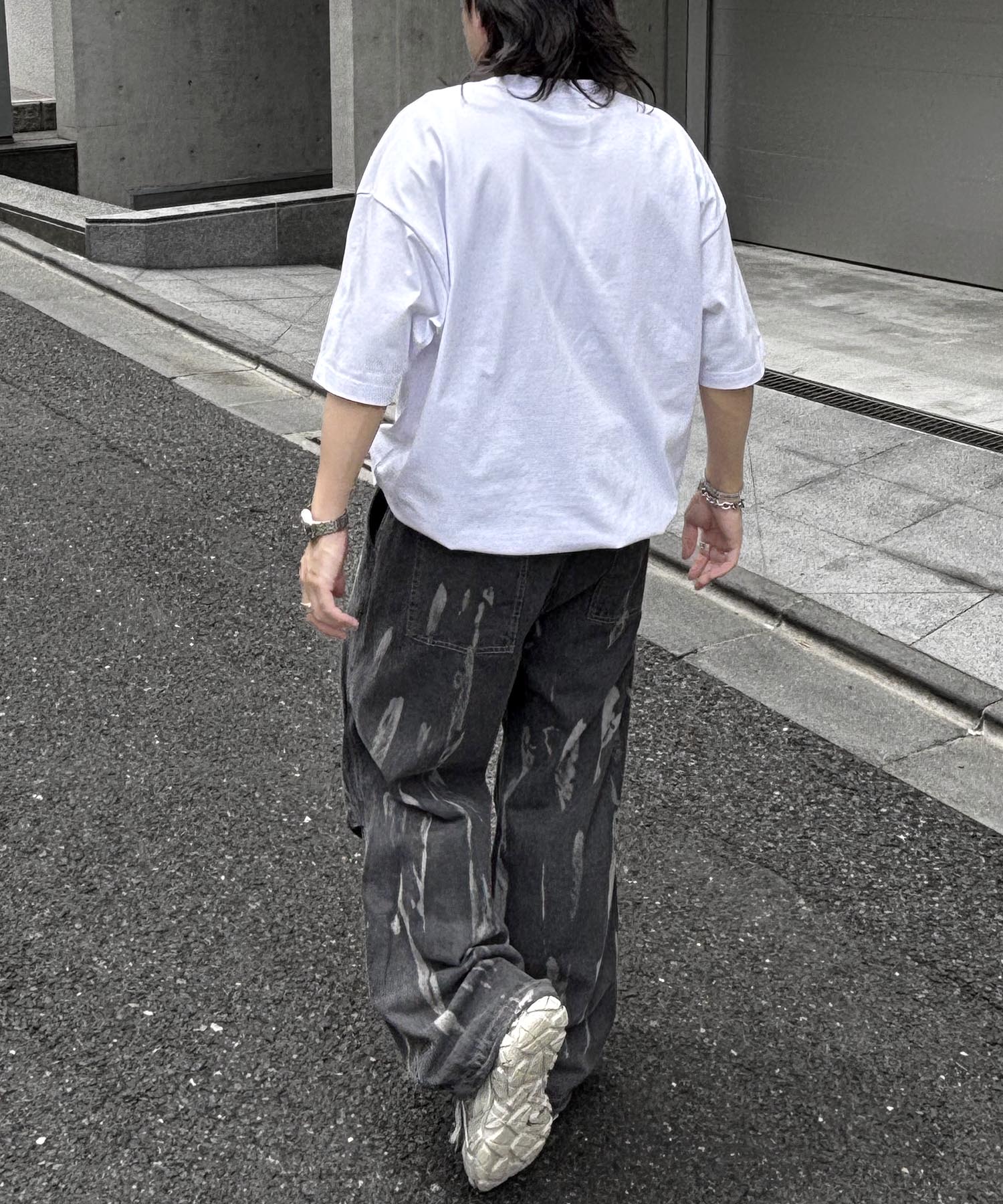 25SS プレーティング 裾ドローコード 半袖Tシャツ