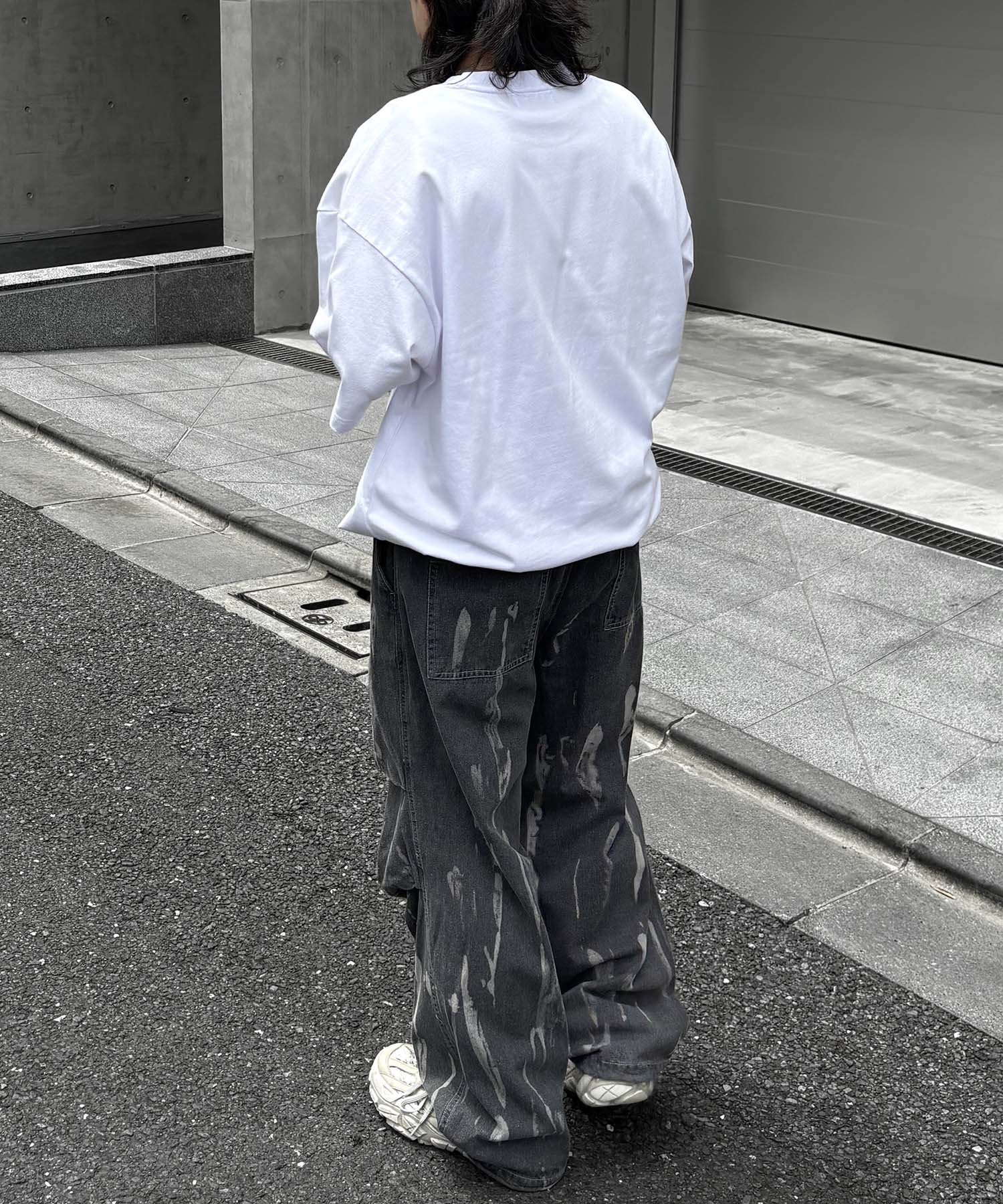 25SS プレーティング 裾ドローコード 半袖Tシャツ