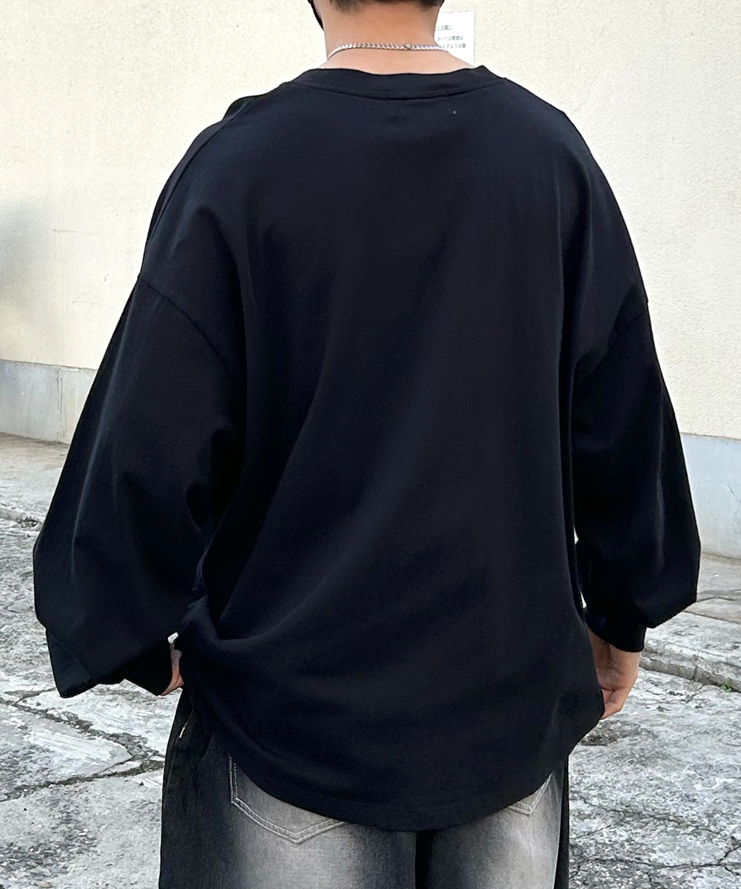 ヴィンテージライク レトロプリント ピグメント加工 ビッグシルエット バンドロンT