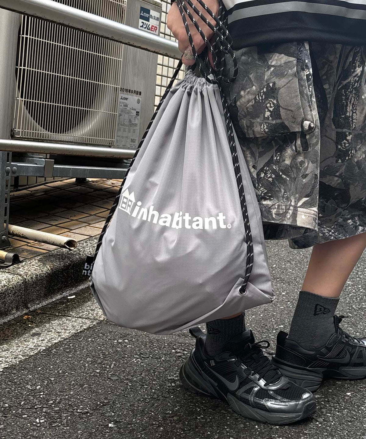 25SS【INHABITANT】ワンポイント ブランドロゴプリント ベーシック ナップザック