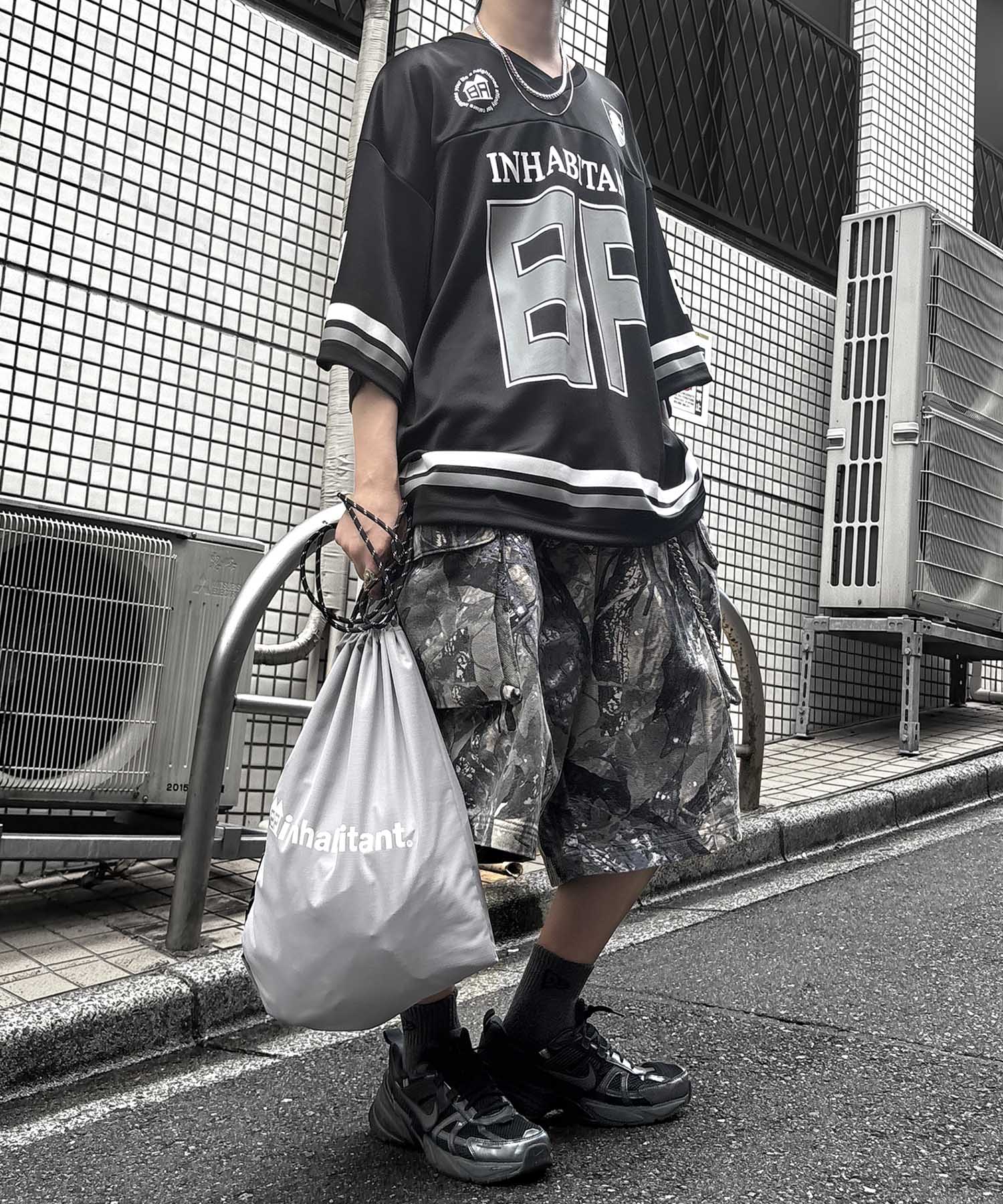 25SS【INHABITANT】ワンポイント ブランドロゴプリント ベーシック ナップザック