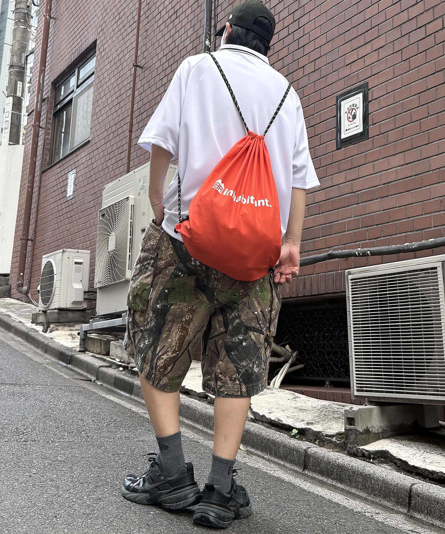 25SS【INHABITANT】ワンポイント ブランドロゴプリント ベーシック ナップザック