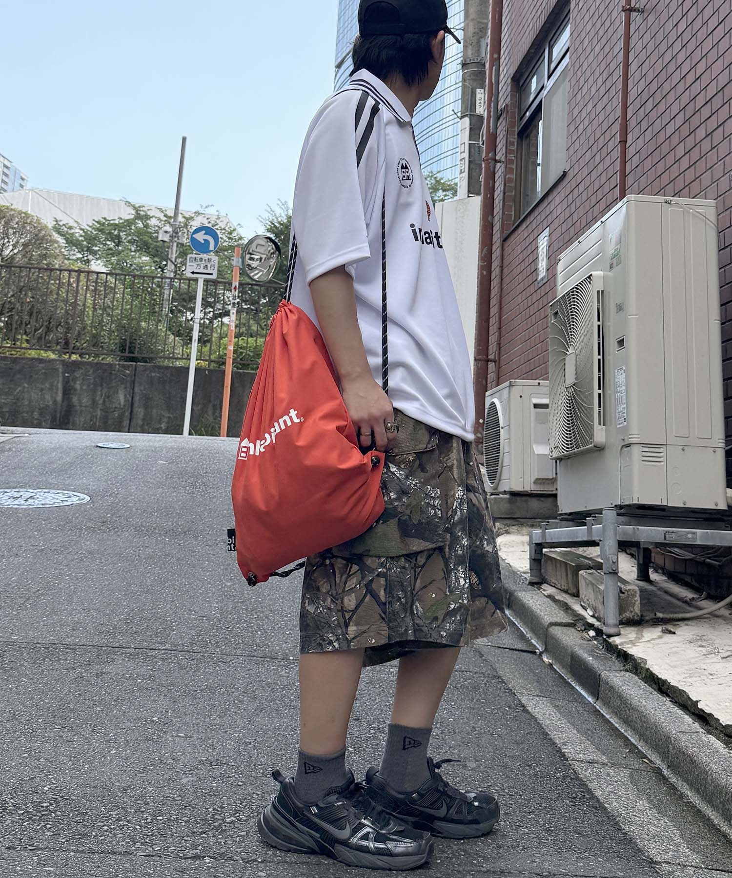 25SS【INHABITANT】ワンポイント ブランドロゴプリント ベーシック ナップザック