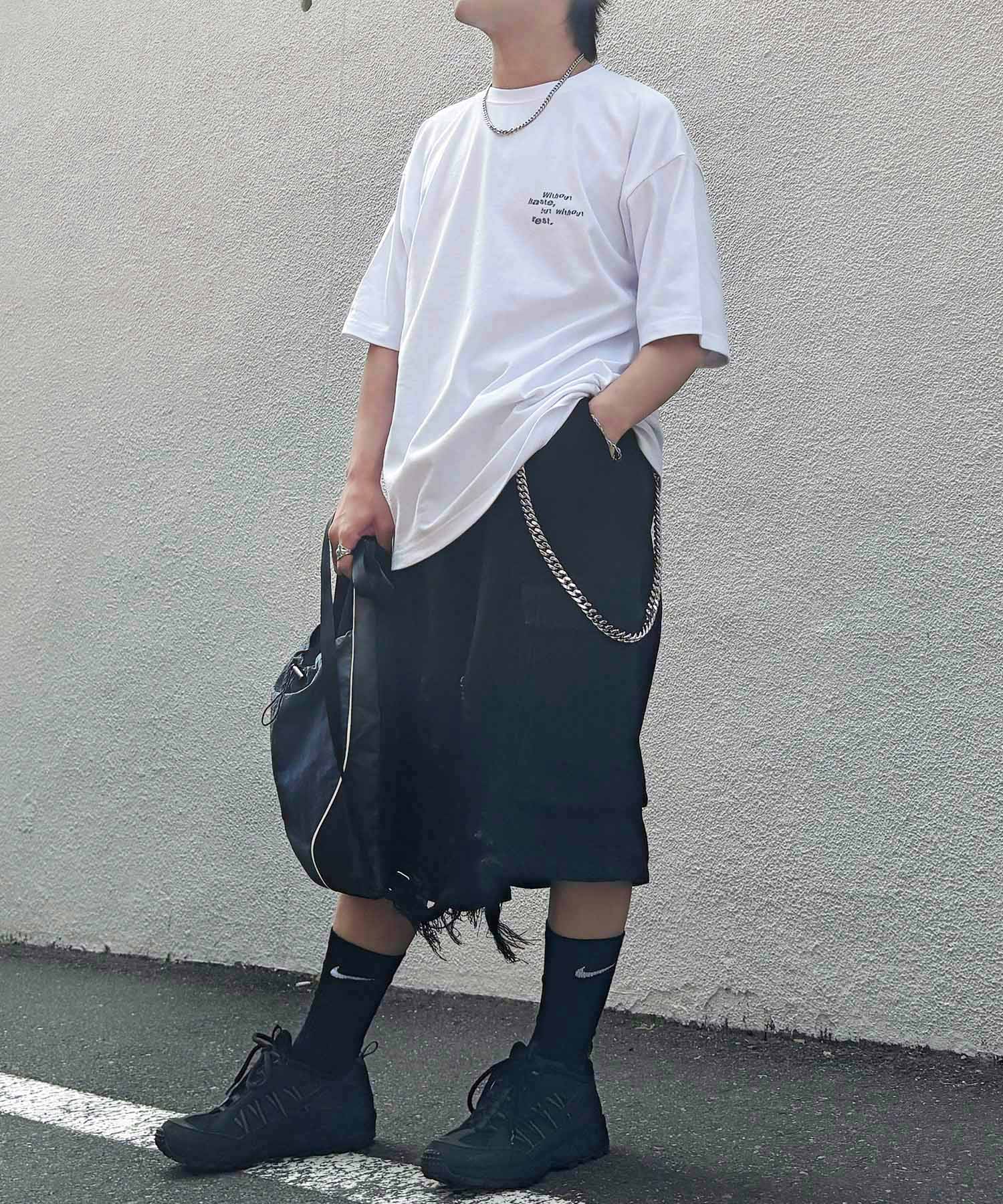 25SS ビッグシルエット プレーティング グラフィック プリント 半袖Tシャツ