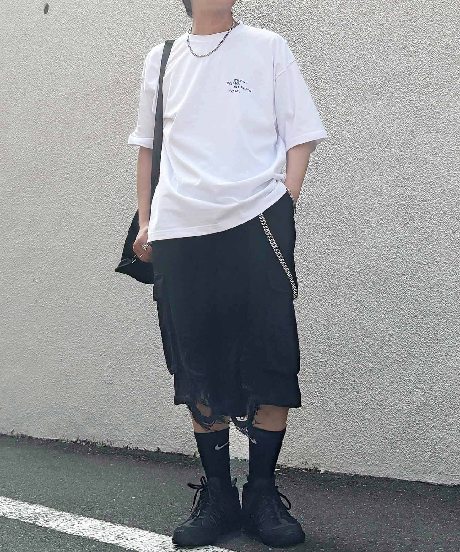 25SS ビッグシルエット プレーティング グラフィック プリント 半袖Tシャツ