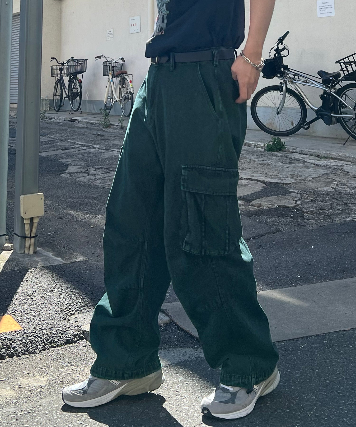 【新色追加】ヴィンテージメイク レトロライク ケミカルウォッシュ ワイドカーゴ カラーカーゴパンツ