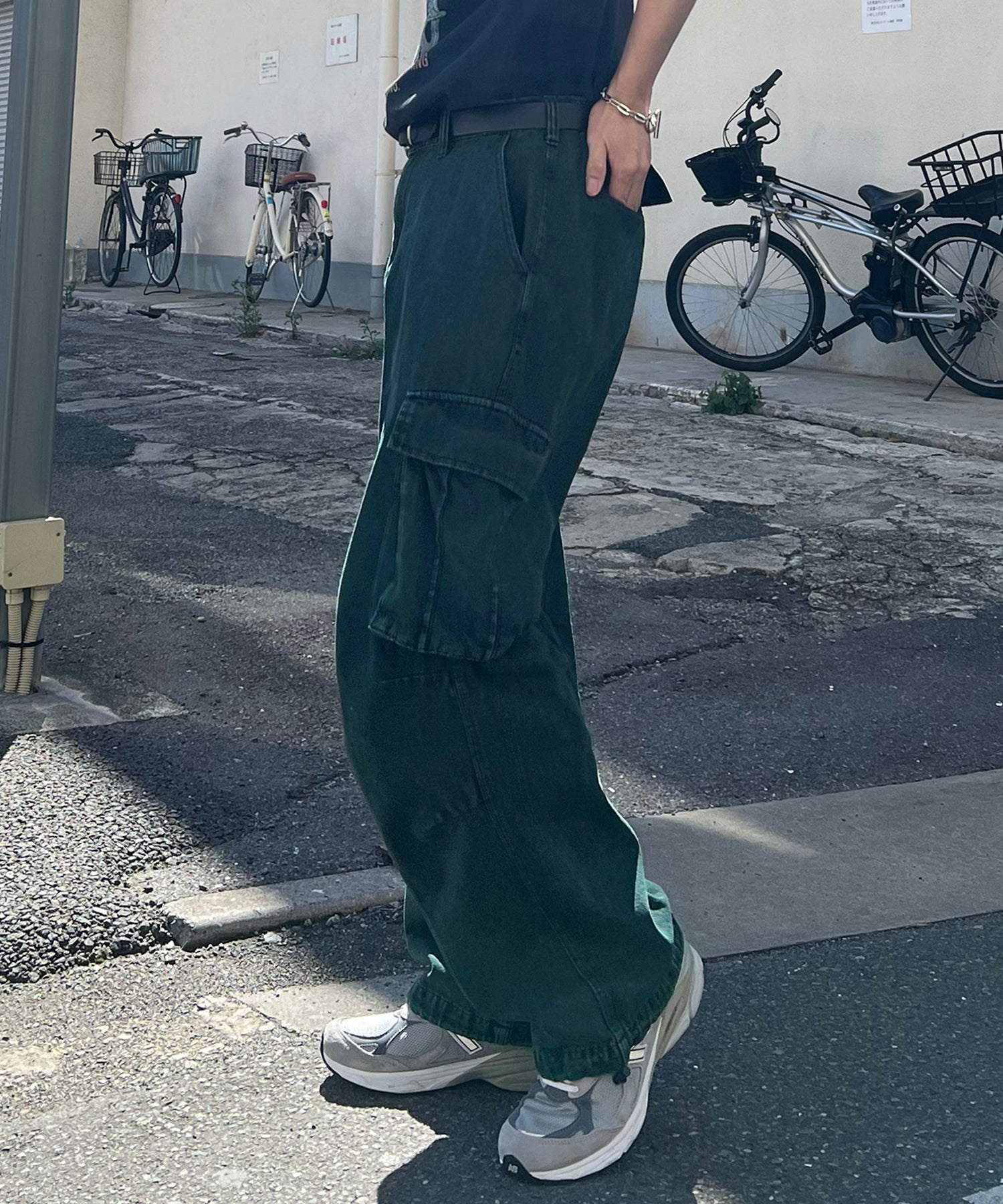 【新色追加】ヴィンテージメイク レトロライク ケミカルウォッシュ ワイドカーゴ カラーカーゴパンツ