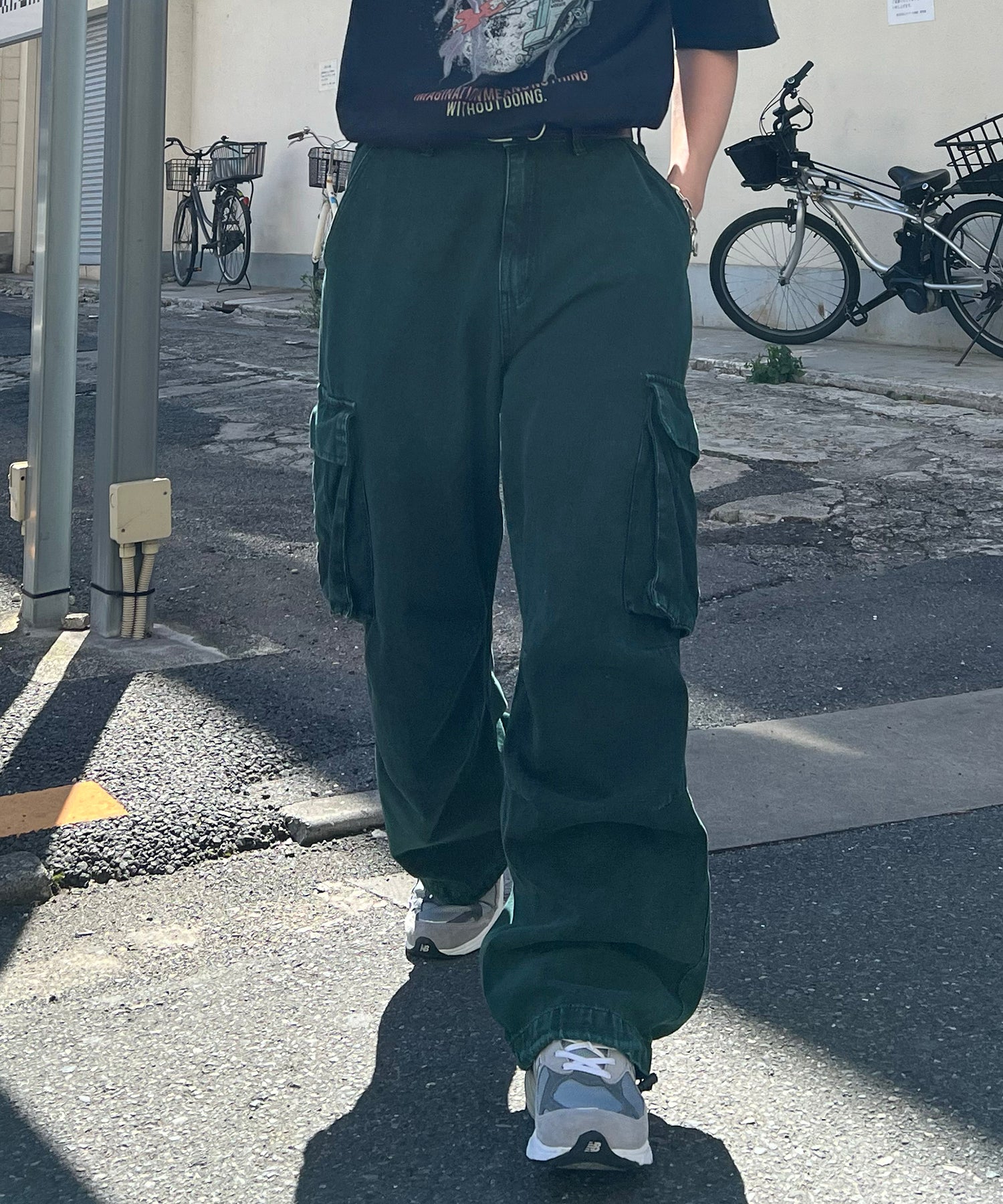 【新色追加】ヴィンテージメイク レトロライク ケミカルウォッシュ ワイドカーゴ カラーカーゴパンツ