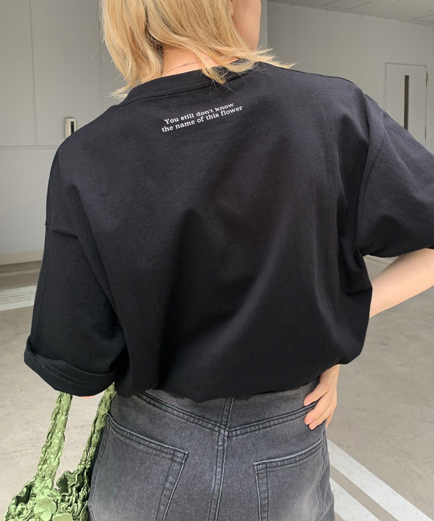 ワンポイント刺繍ロゴ ビッグシルエット半袖Tシャツ