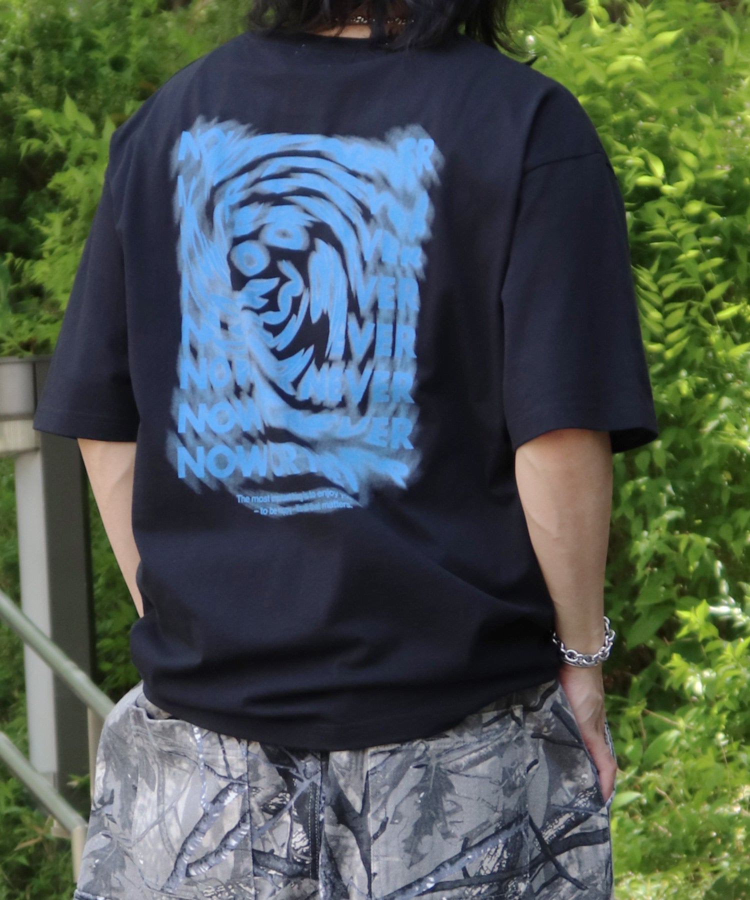 25SS 韓国風バックプリント ビッグシルエット バックプリント 半袖Tシャツ ワンポイント