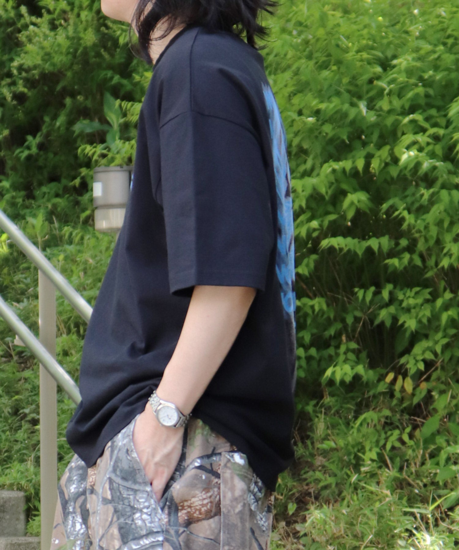 25SS 韓国風バックプリント ビッグシルエット バックプリント 半袖Tシャツ ワンポイント